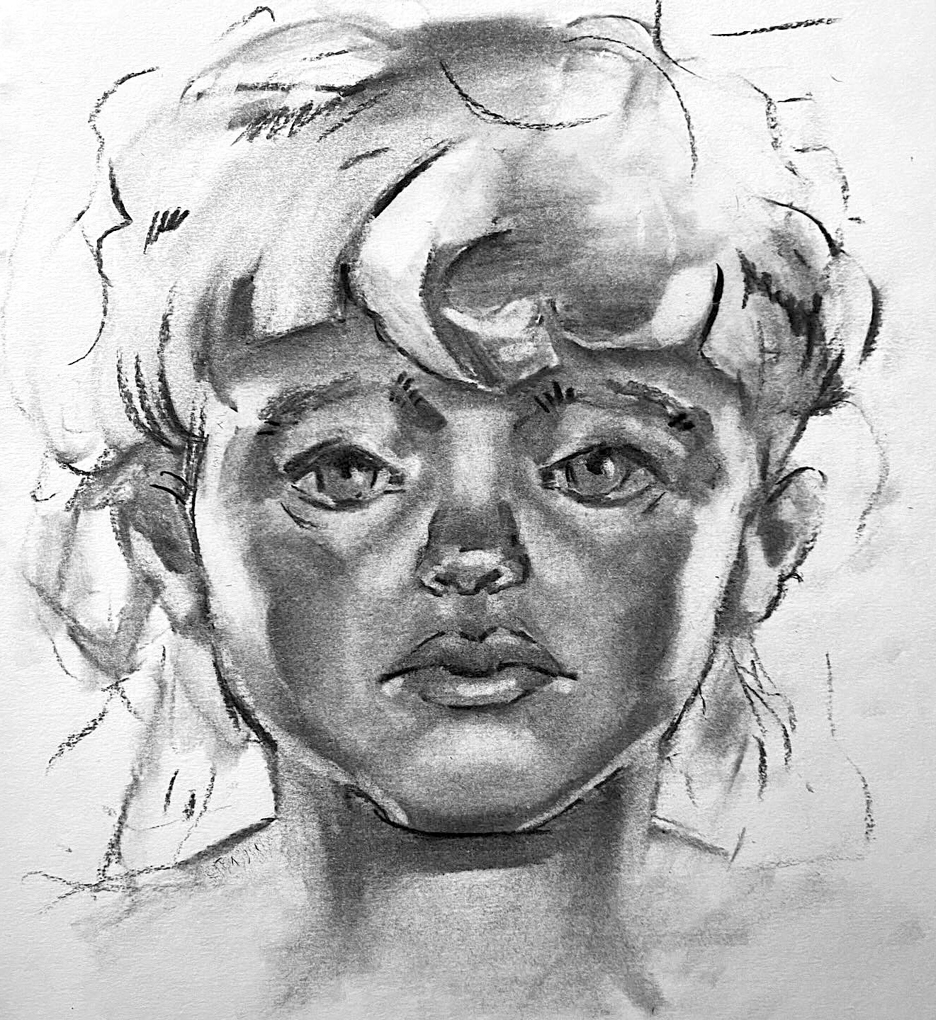 Untitled, charcoal on paper, 22 x 30 cm, 2024. ($50)