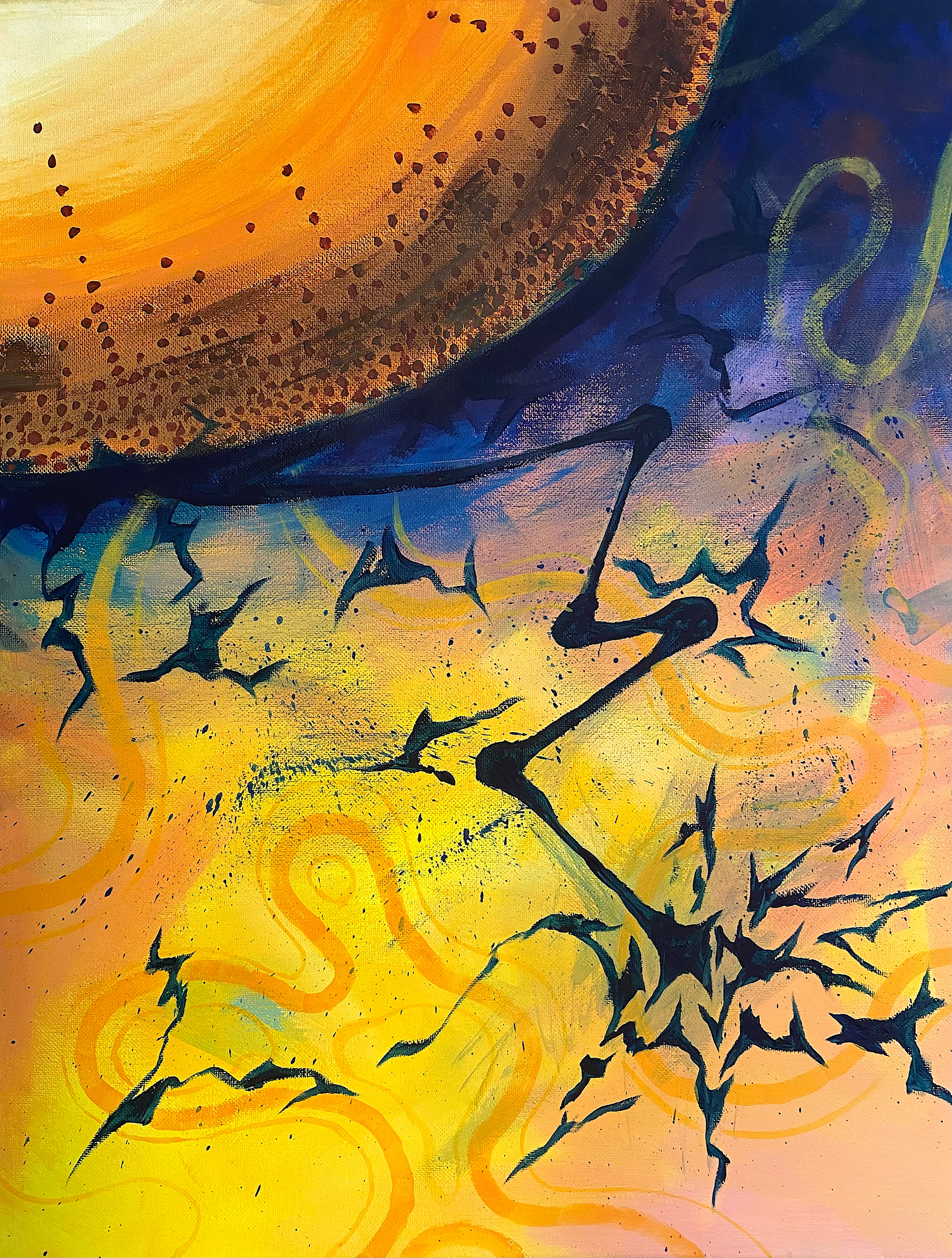 Untitled, acrylic on canvas, 16 × 20 inch, 2023. ($120)