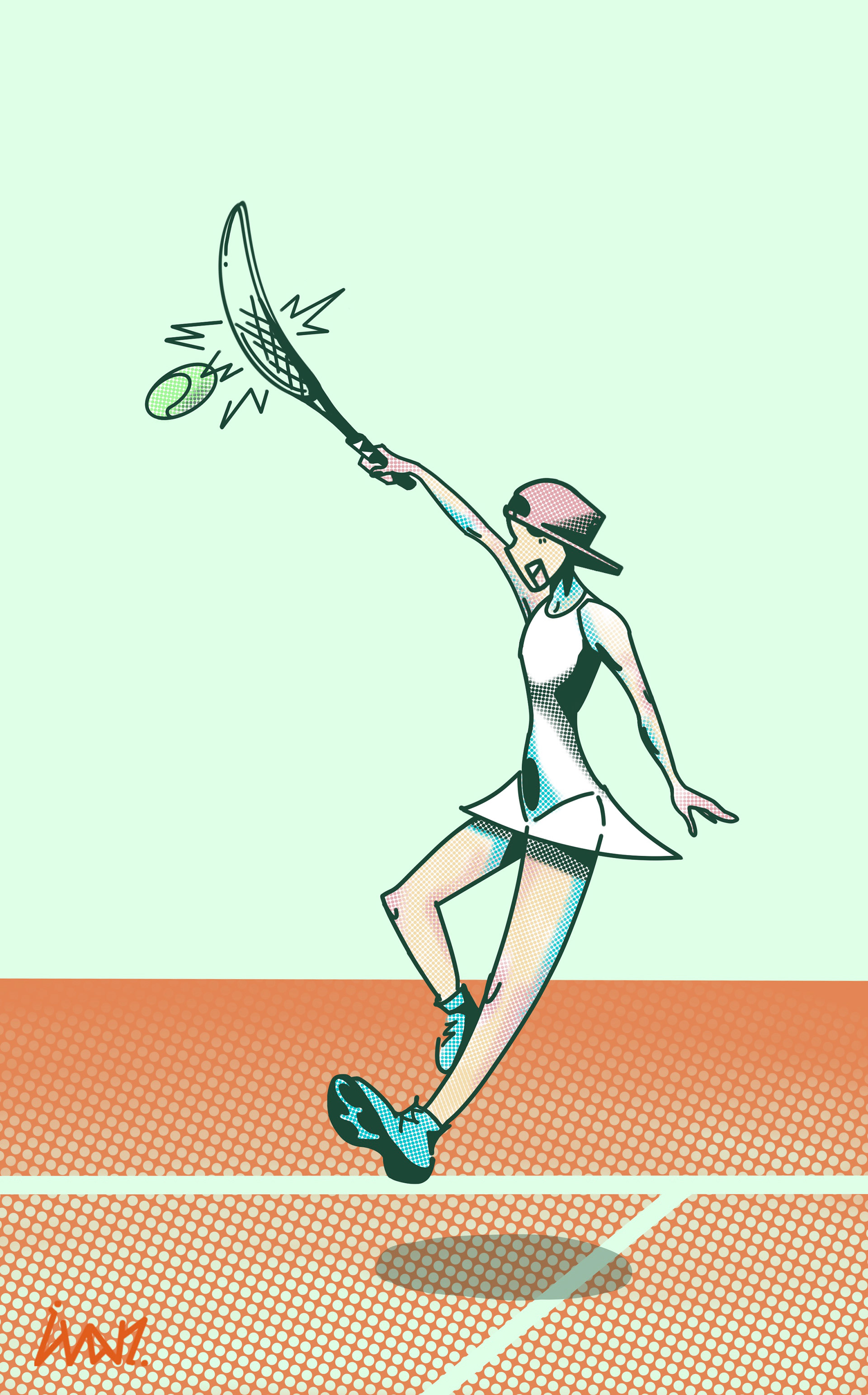 Tennis 2, procreate, 2022.