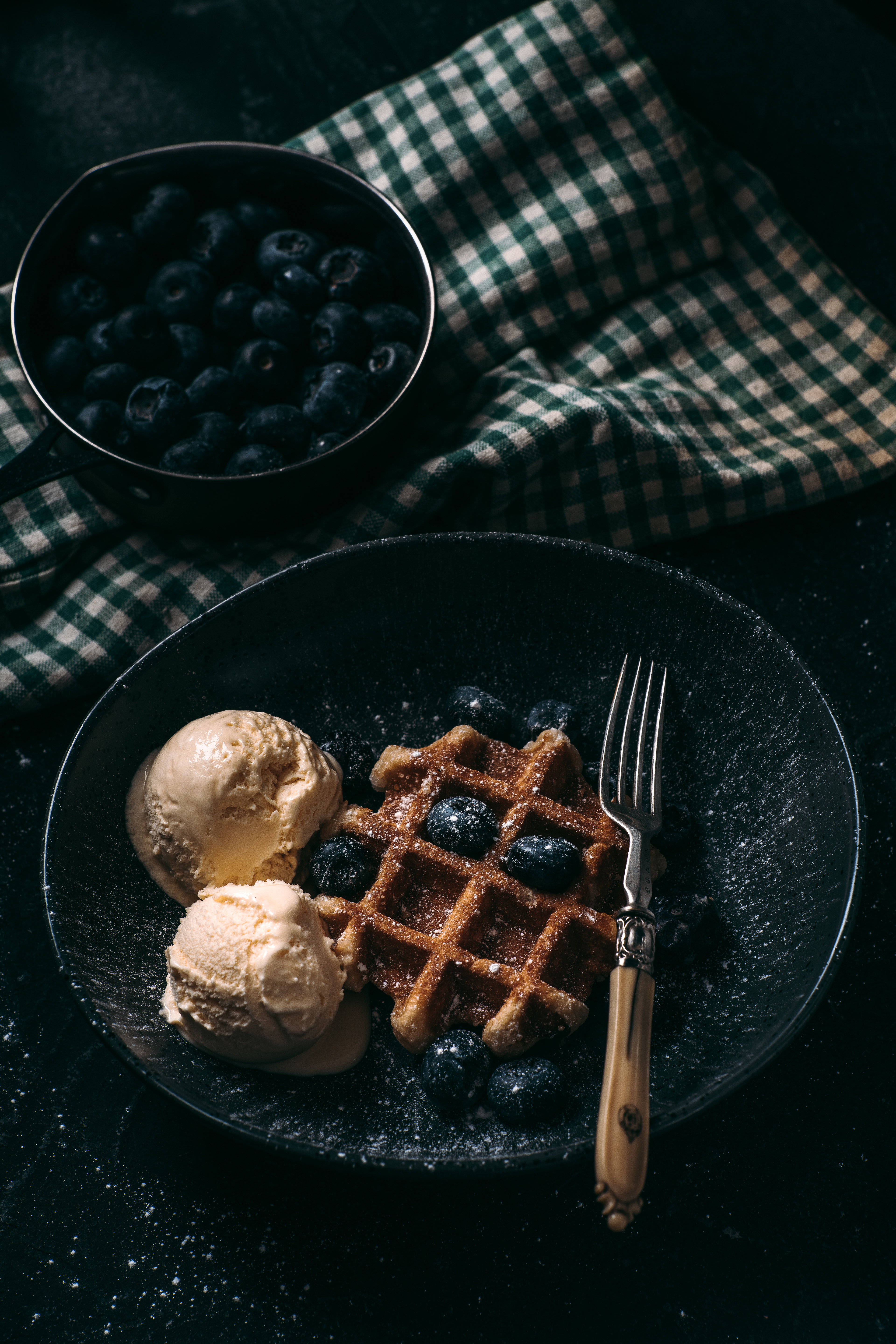Food photography of dessert for recipe book