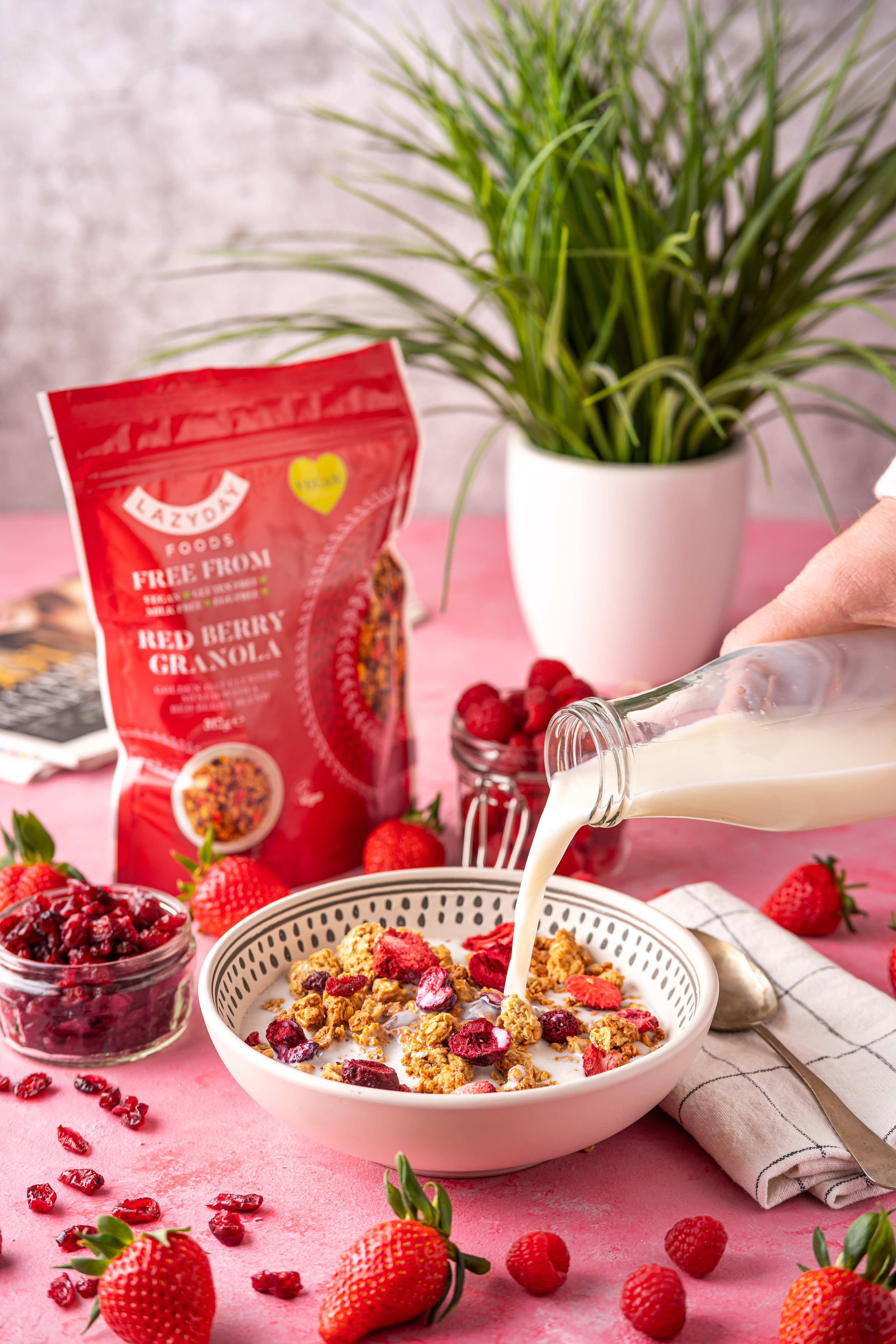 Commercial photography of a cereal brand