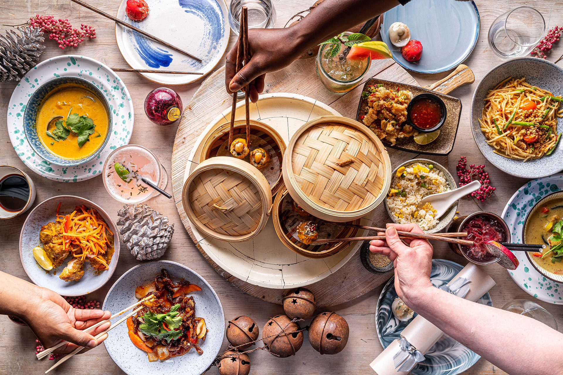 Food photography of dim sum for Asian restaurant menu