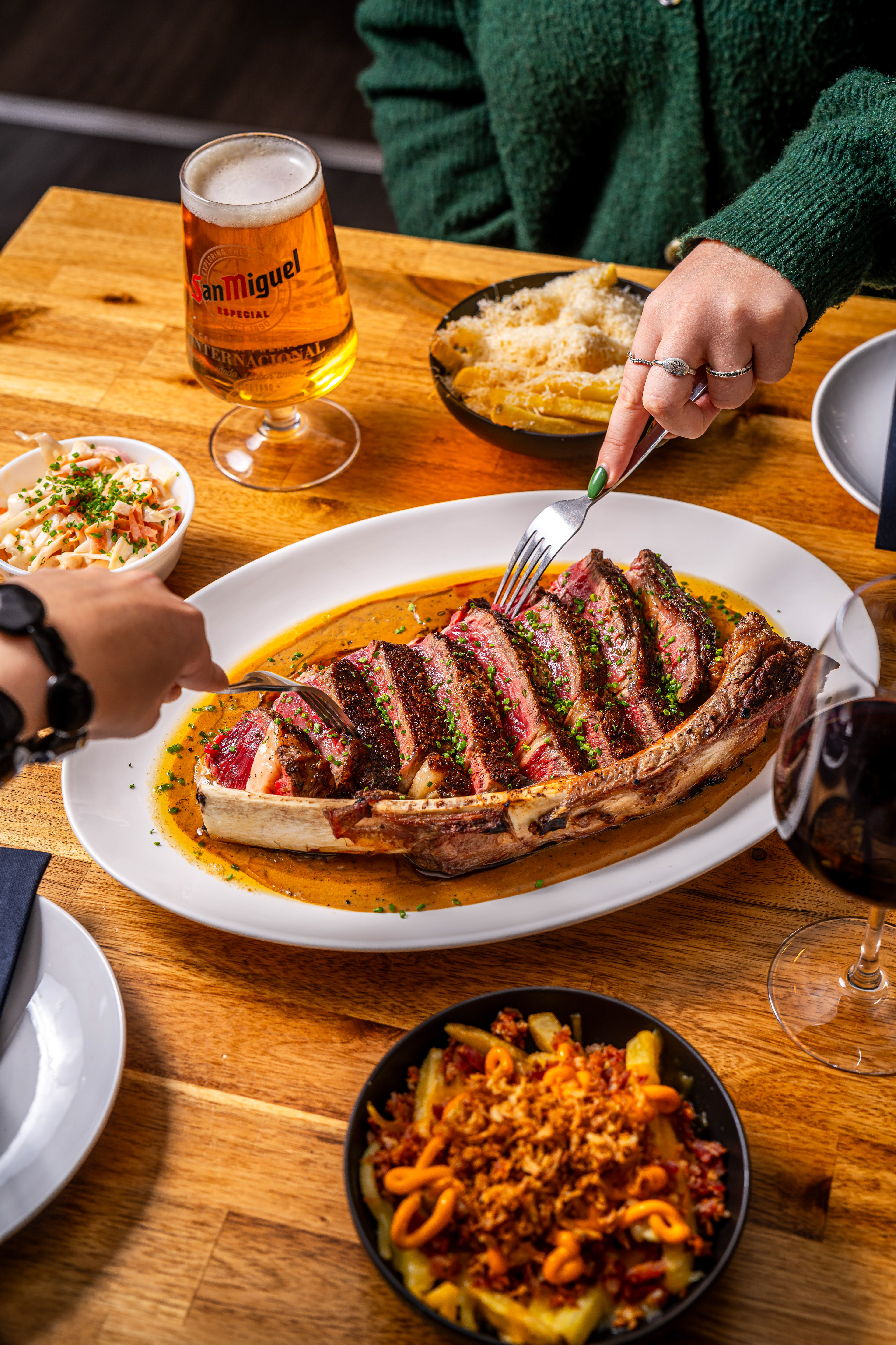 Food photography of steak for restaurant menu