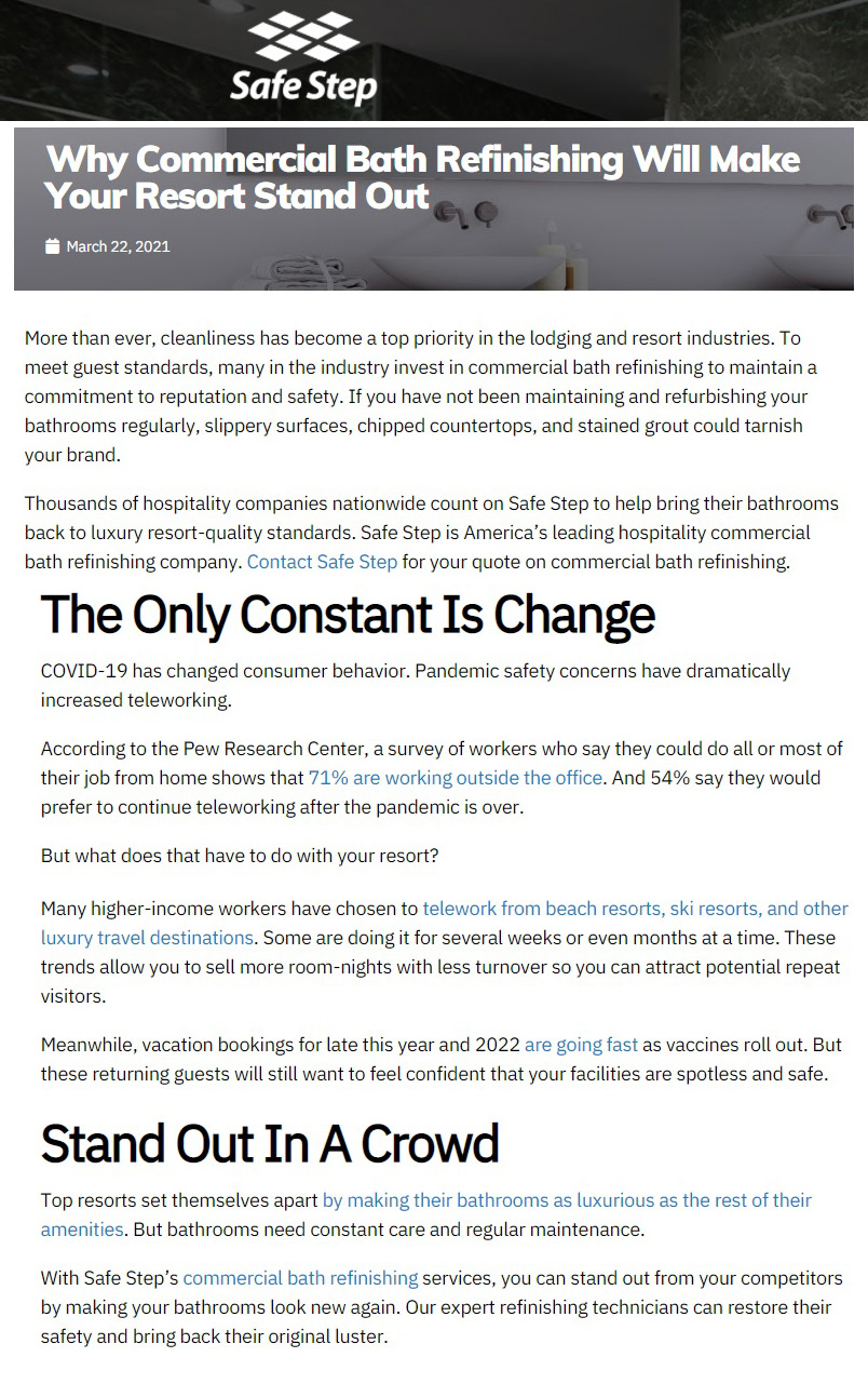 Read the full blog article at https://safestep.com/why-commercial-bath-refinishing-will-make-your-resort-stand-out/