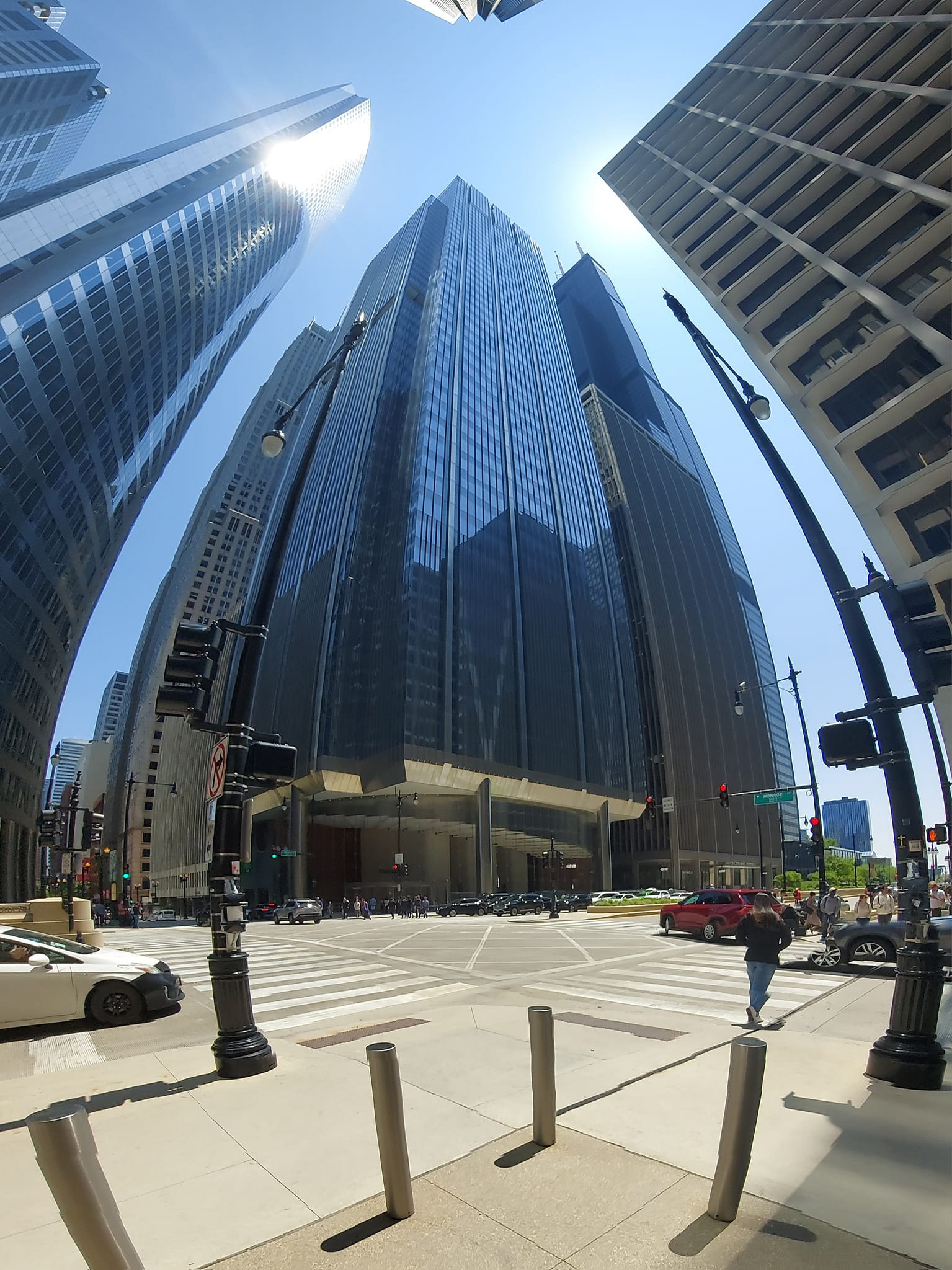 Wacker Drive & Monroe Street, Chicago.