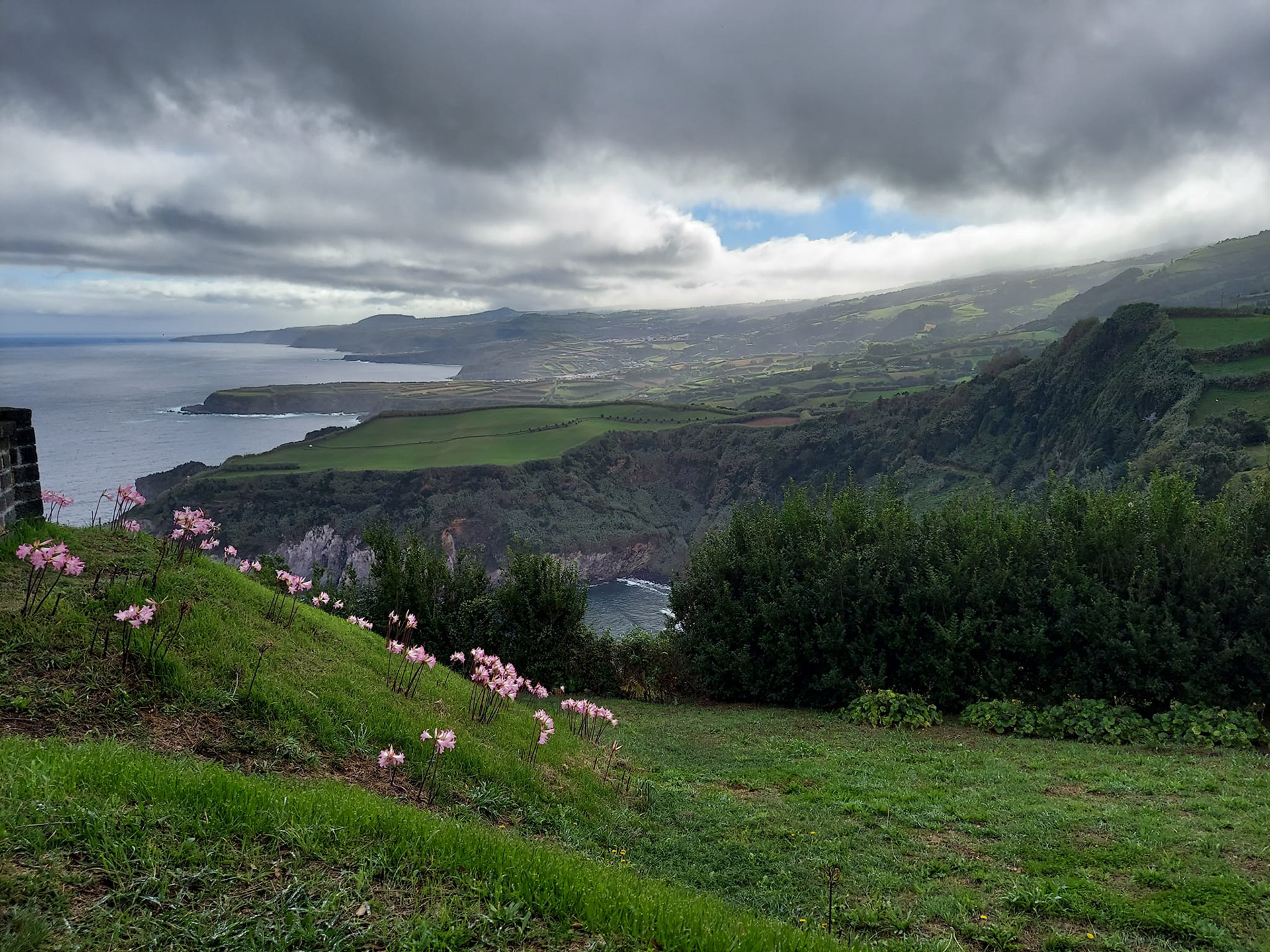 A "miradouro" on the coast of Sao Miguel Island.