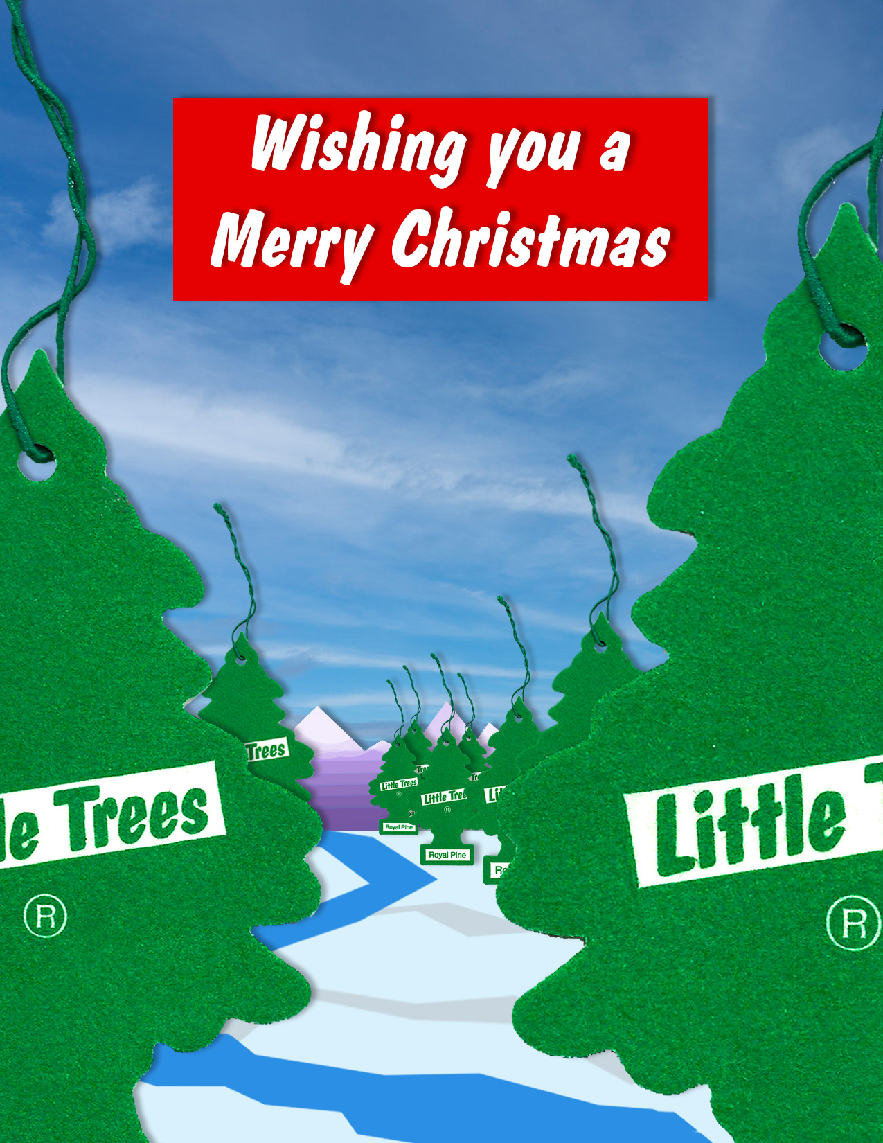 Greeting card. Digital art with scanned object.