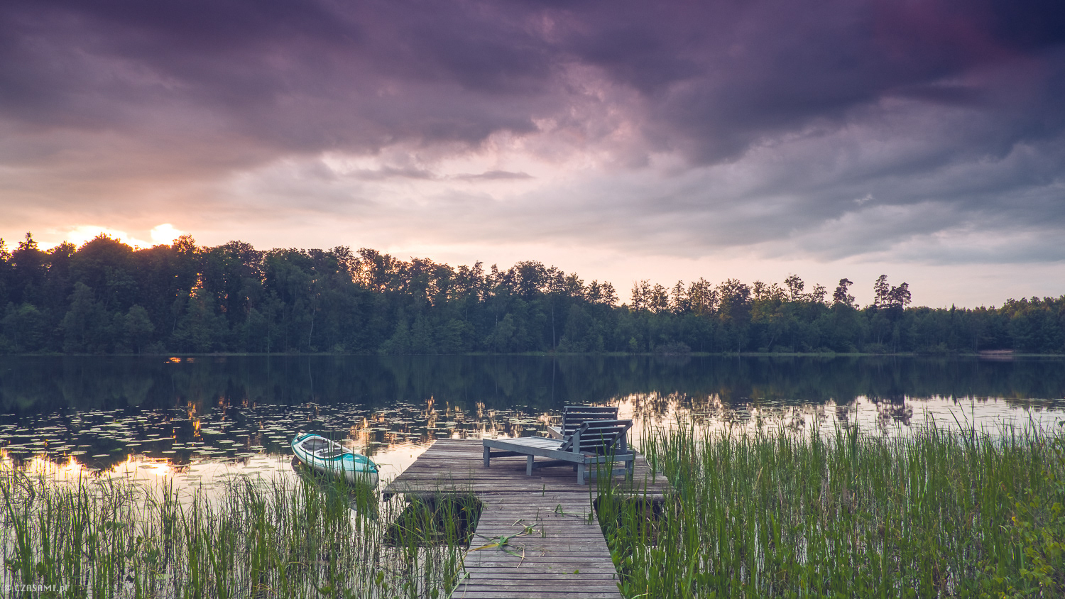 Glendoria pomost o zachodzie słońca. Fotografia CZASAMI.pl