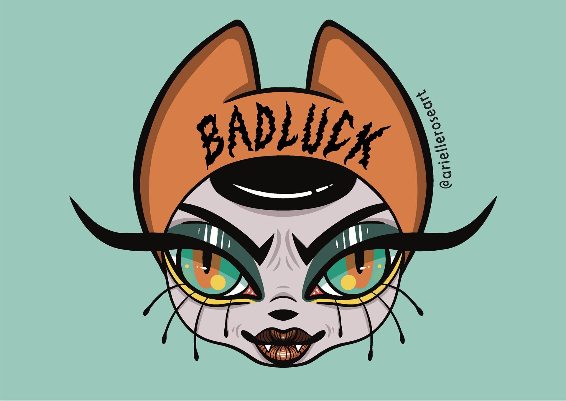 Bad Luck 2023, Procreate, ( 21 cm x 29.7 cm)
