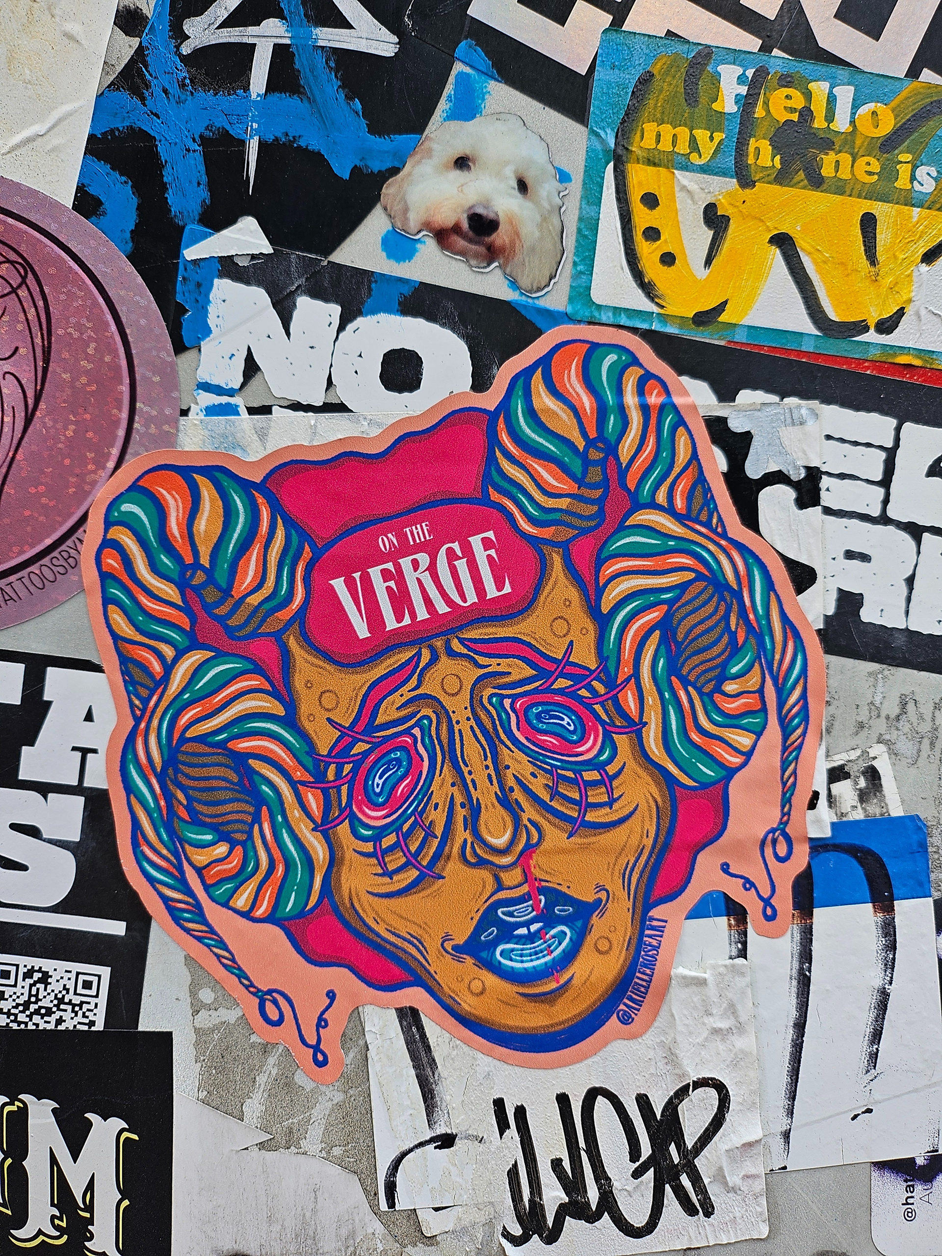 On The Verge, 2025, Sticker (12.5 cm x 12.1 cm)