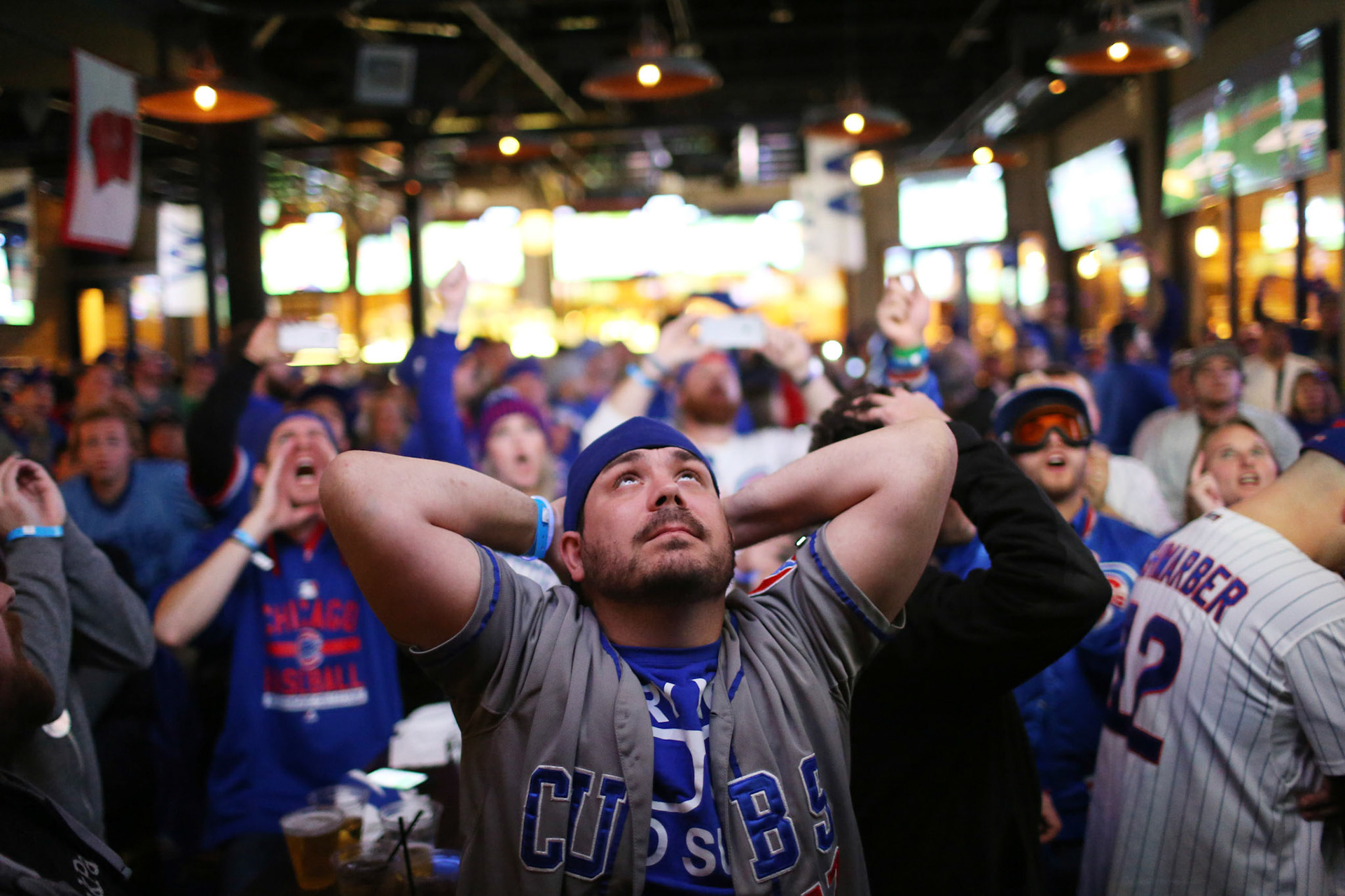 During a tense sixth inning of game five of the World Series, Justin Rounds waits for the Cleveland Indians to go down. (ChicagoTribune)