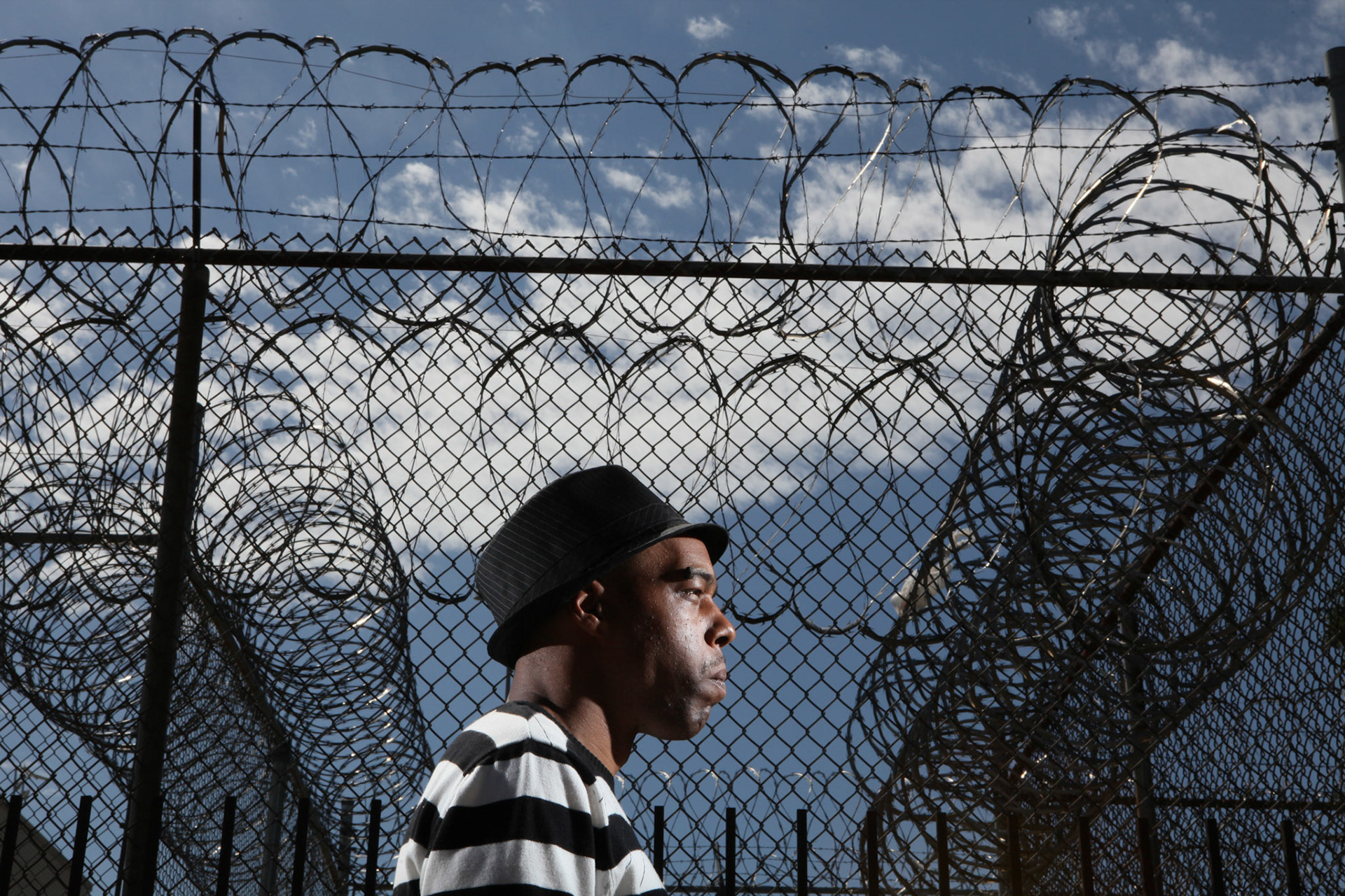 Mark Clements, freed last year from 28 years behind bars, outside the Cook County correctional facility. (ChicagoTribune)