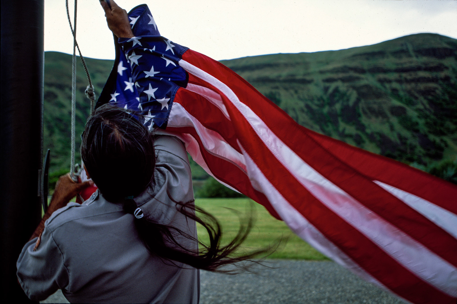 “Our officers gave the chiefs of this village a flag and one to the chief of the next village about 2 miles further on our road, which they hoisted.” Joseph Whitehouse, Sept. 23, 1805, near present-day Nez Perce Historical Park, Idaho.