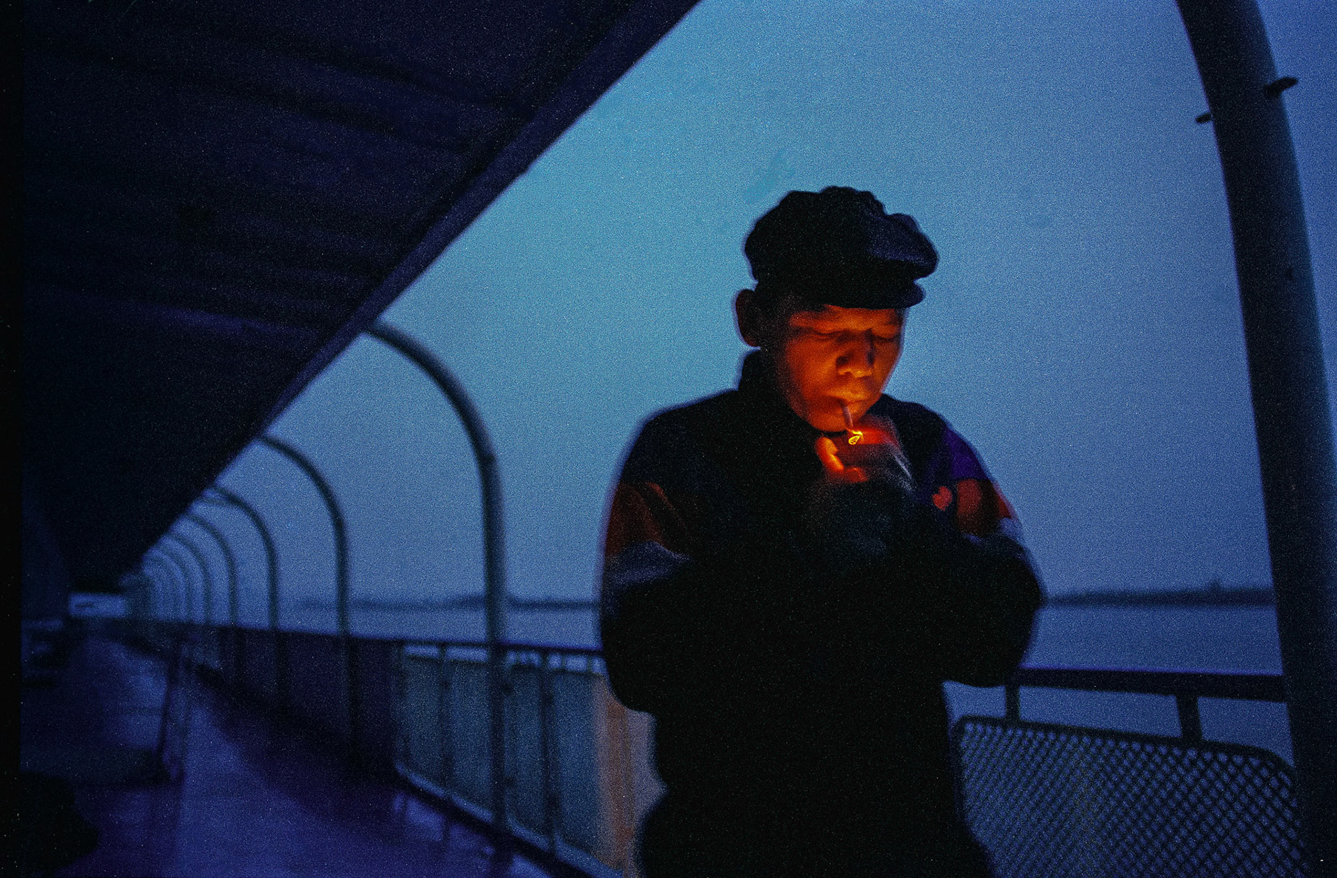 Shipmate aboard a freighter on the Volga River near Astrakhan.