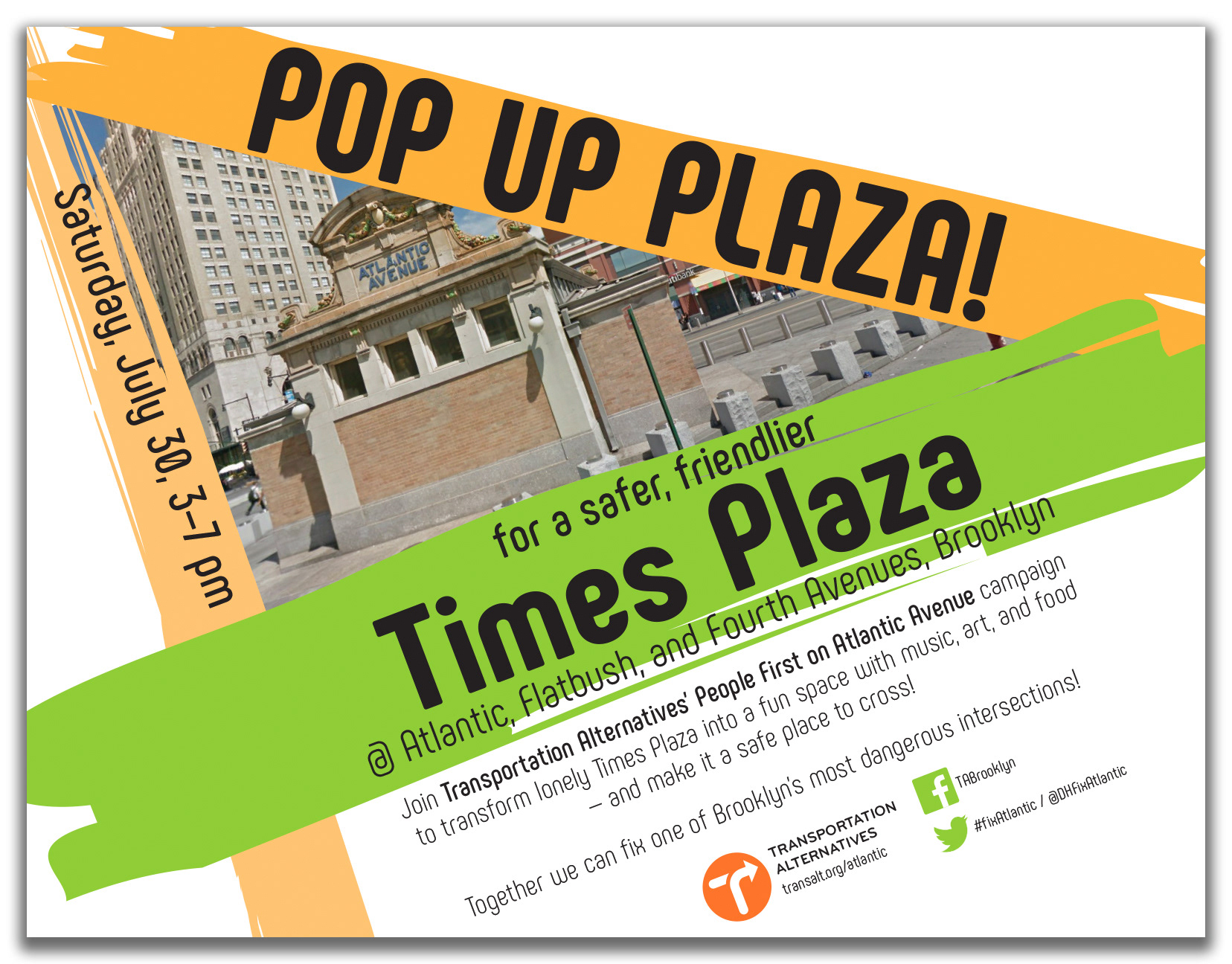 Flyer: Pop Up Plaza at Times Plaza