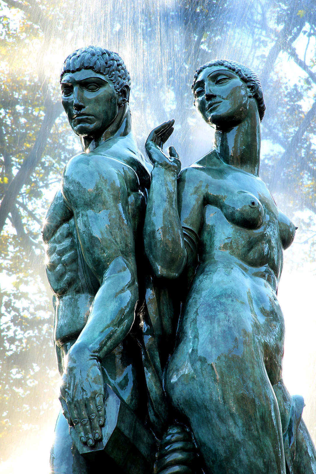 Wisdom and Felicity in Early Morning Glow: Bailey Fountain