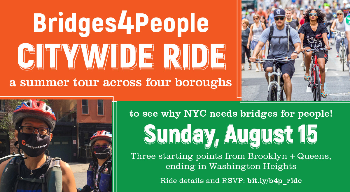 Facebook banner: Bridges4People Citywide Ride