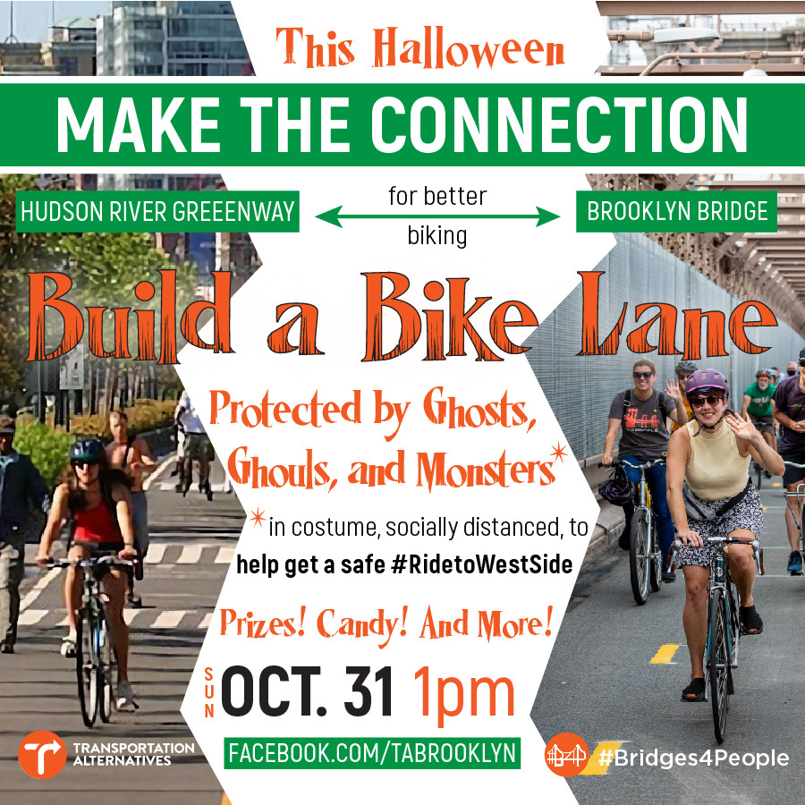 Instagram image: Halloween Build a Bike Lane