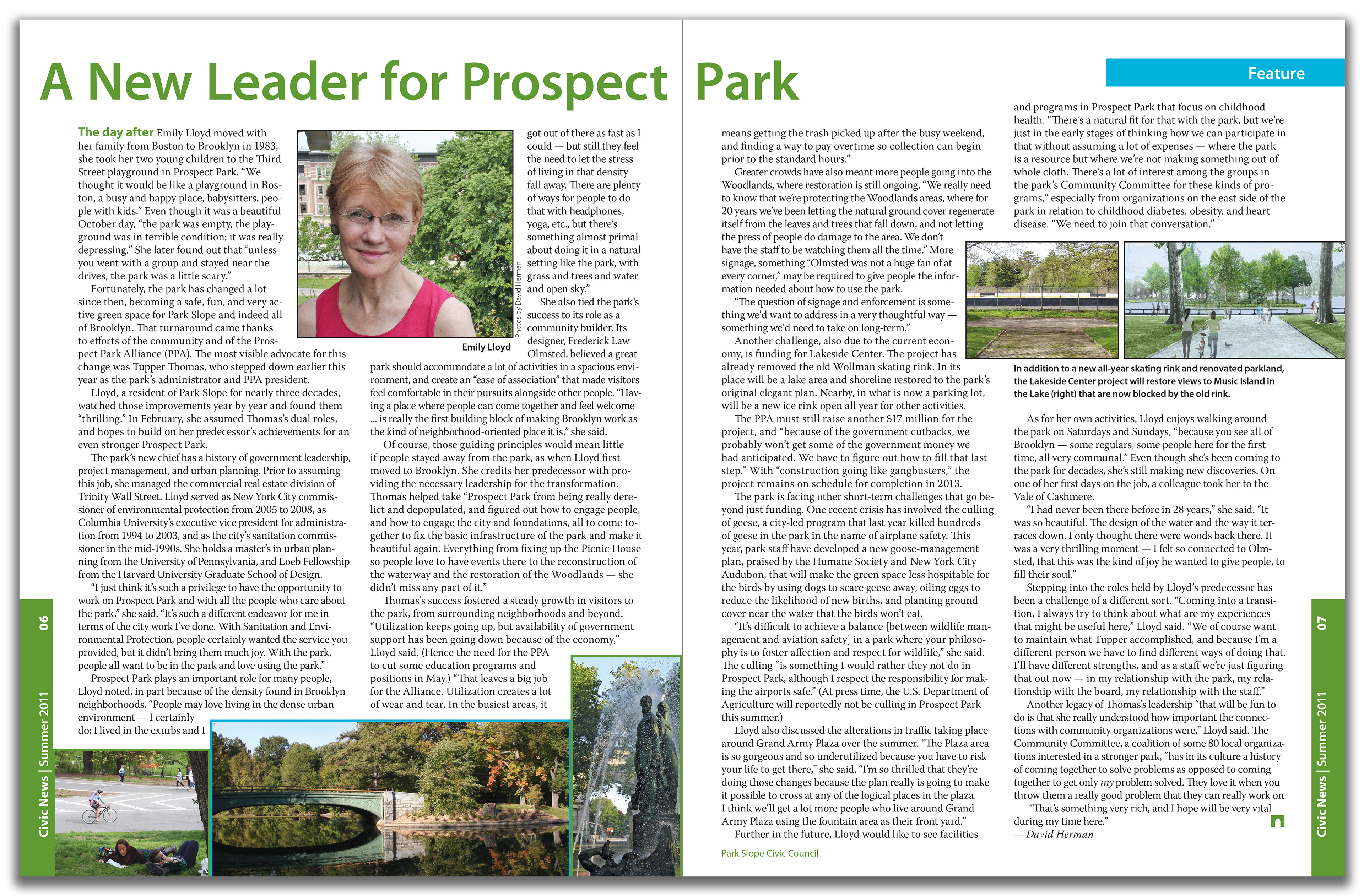Summer 2011, spread across pages 6-7