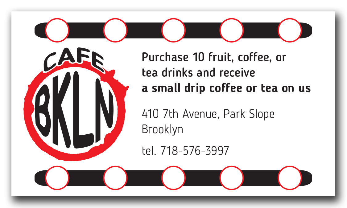 Cafe BKLN punchcard