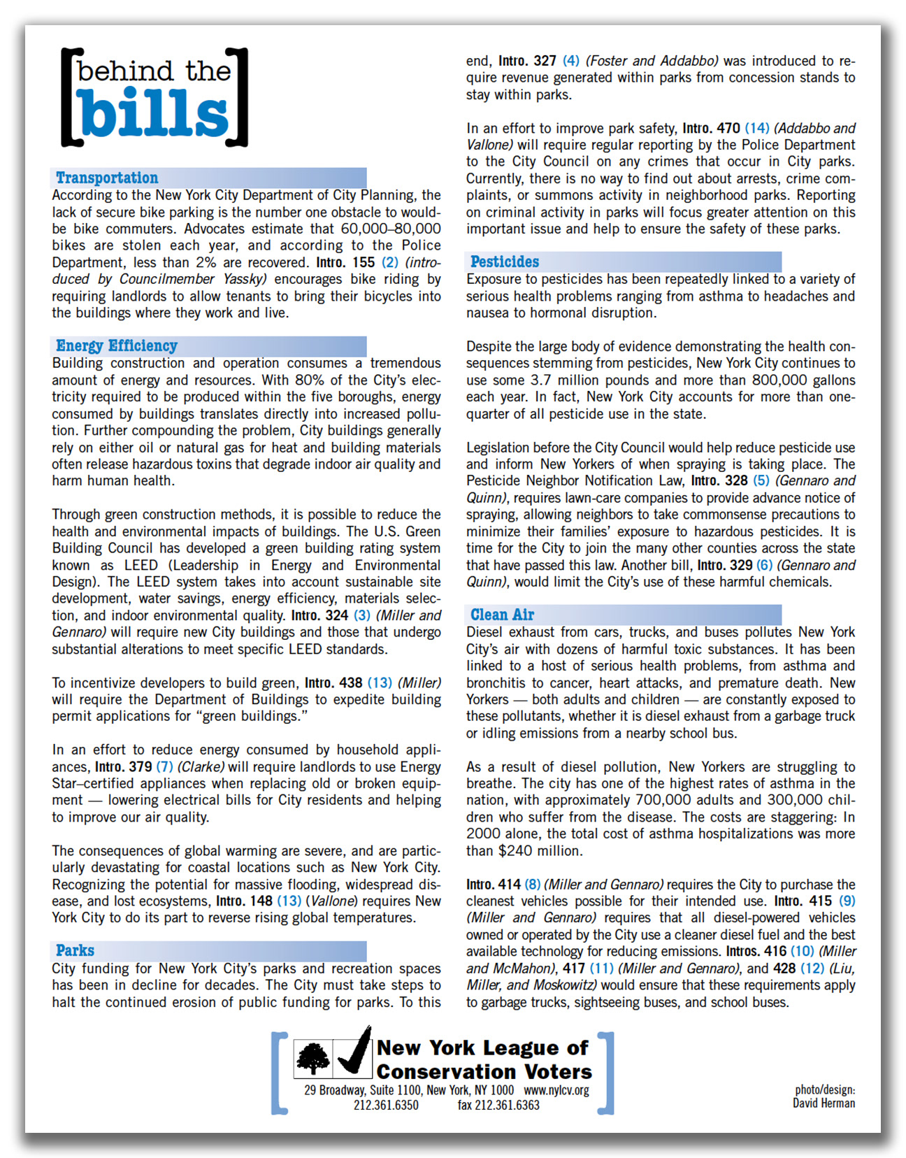 NYLCV Environmental Report Card 2004, page 4