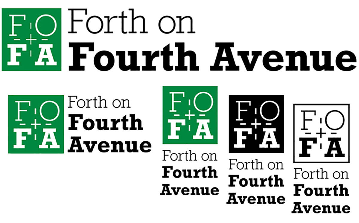 Forth on Fourth Avenue logo variations