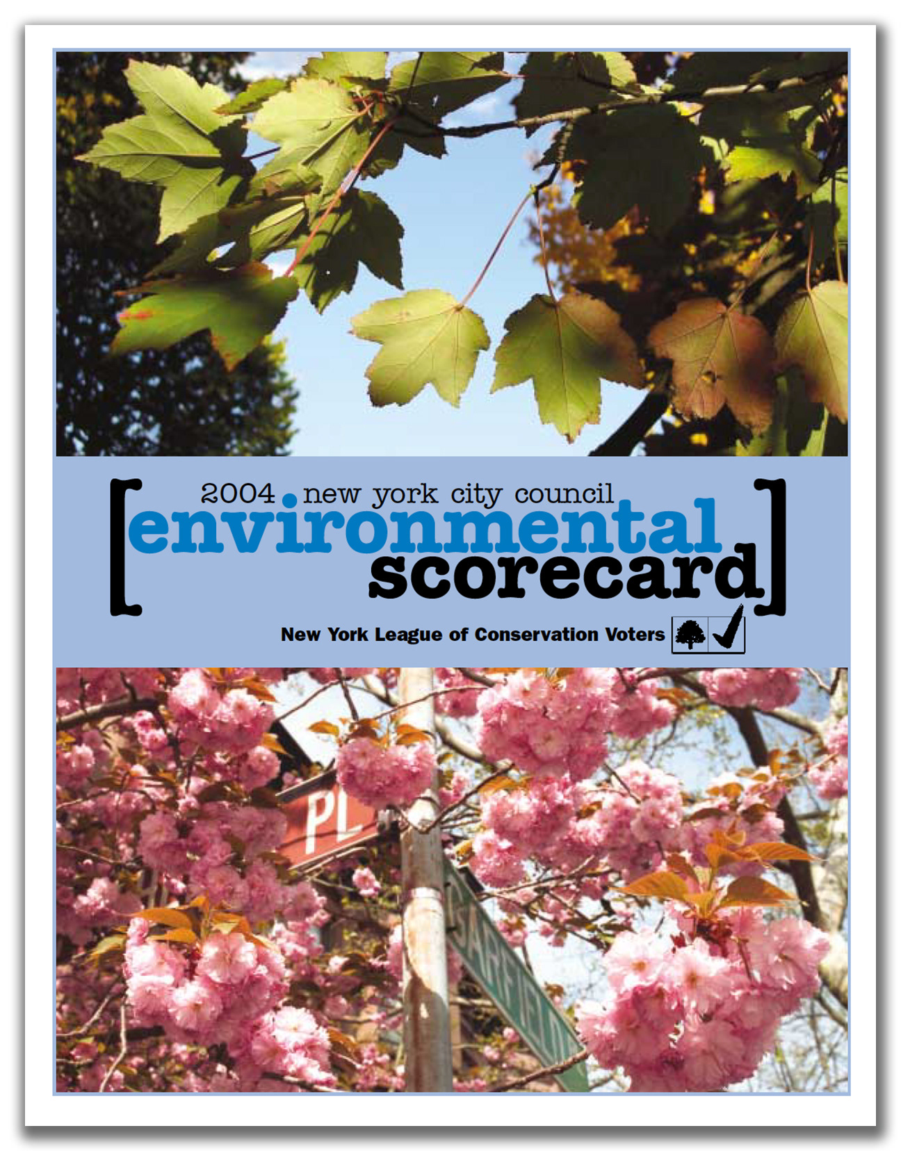 NYLCV Environmental Report Card 2004, cover
