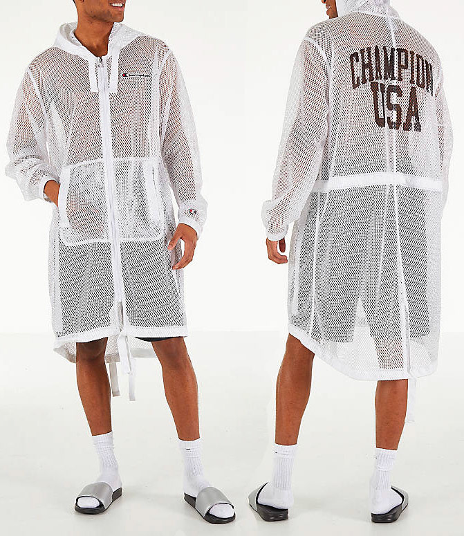 SPRING 2019, MESH PARKA - WHITE