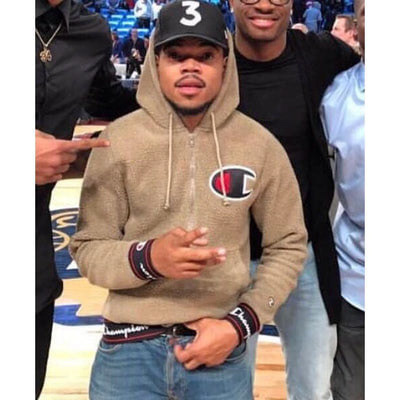 FALL 2017, Chance the Rapper in a Sherpa Half Zip Hoodie