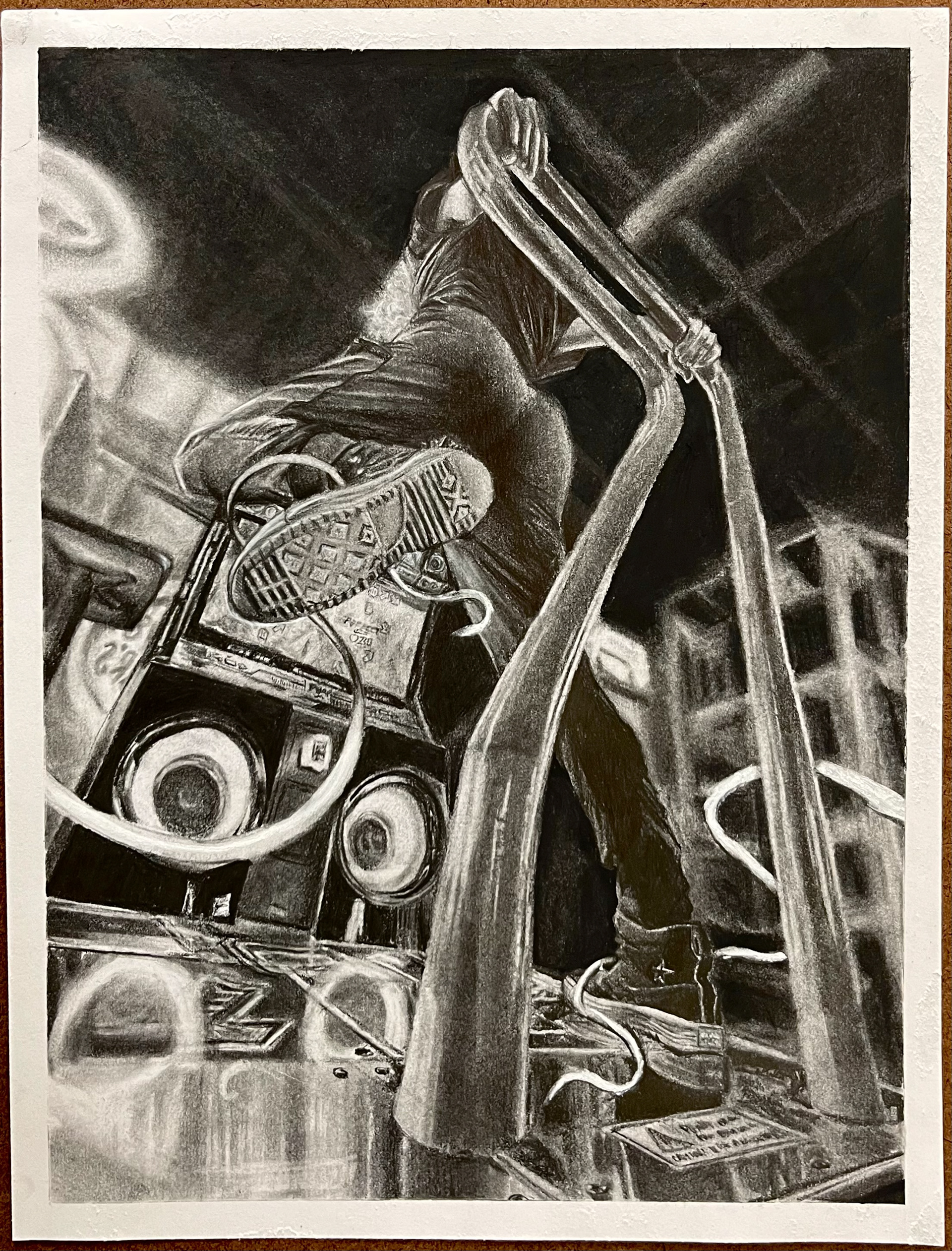 Pump It Up - Charcoal Drawing