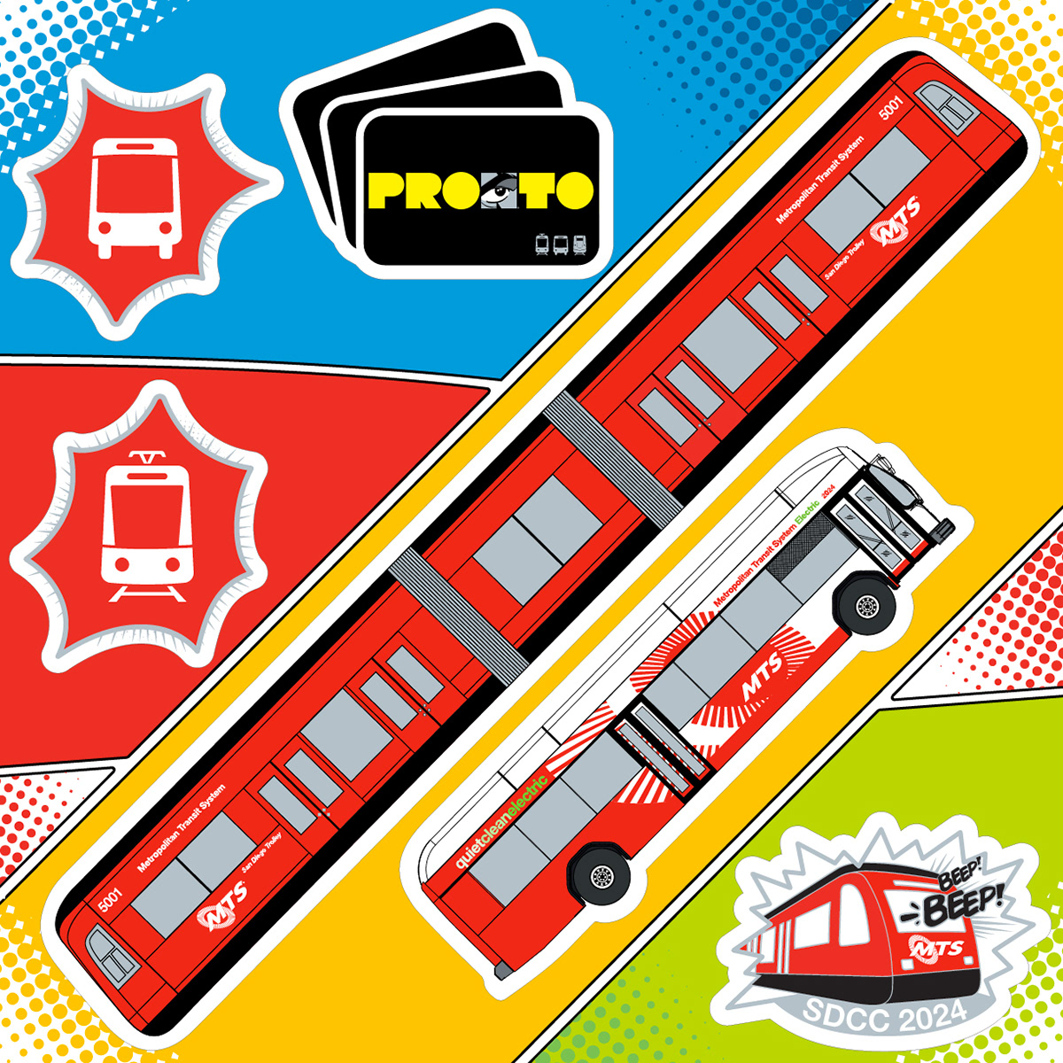 SD Comic-Con Promo Sticker Sheet