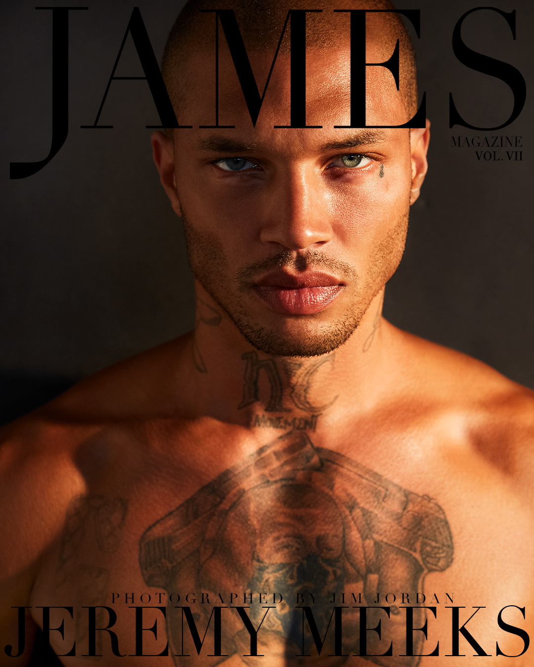 Supermodel Jeremy Meeks photographed by fashion photographer Jim Jordan for James Magazine
