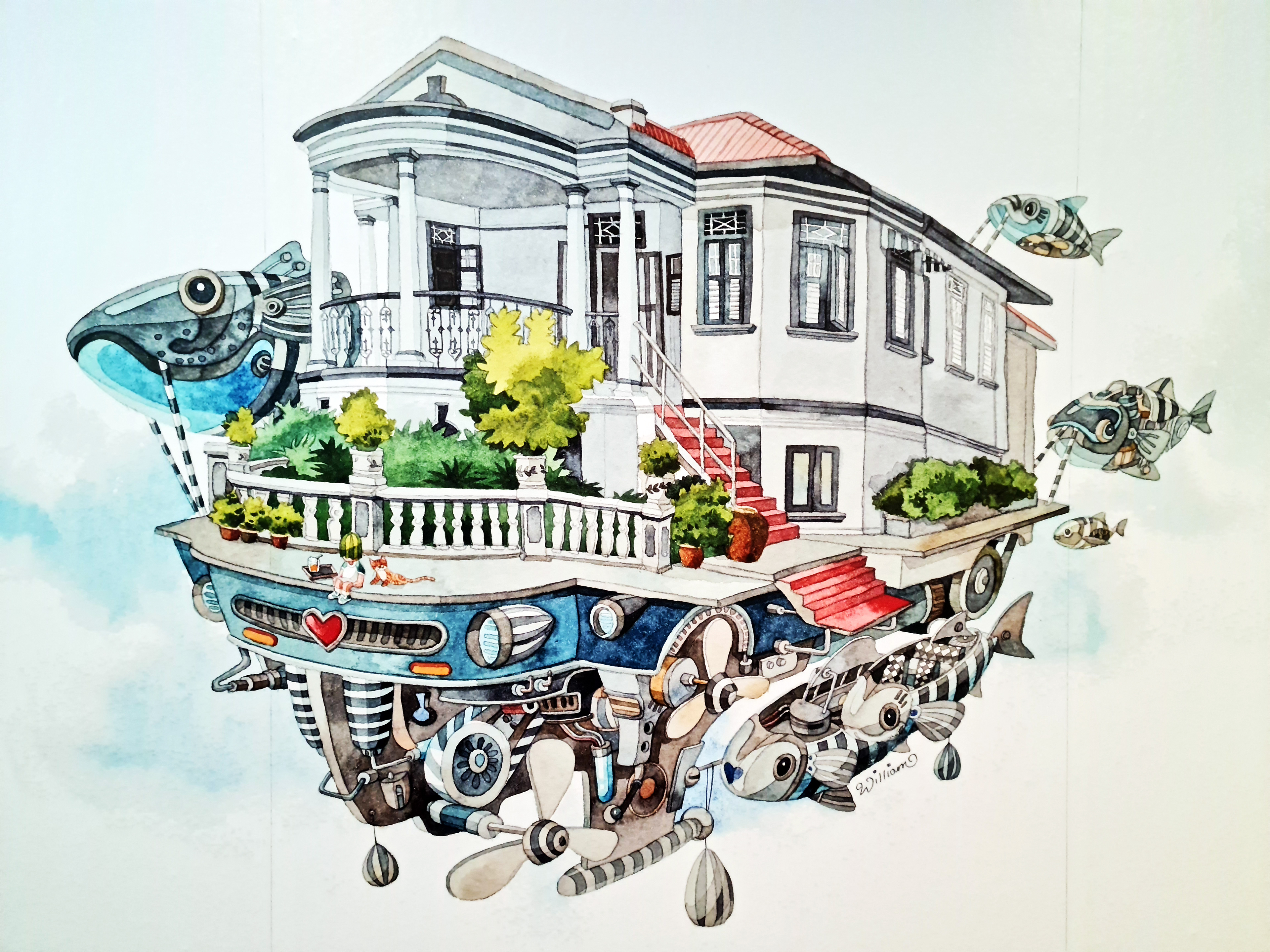 2 of 3 drawings @ Esplanade