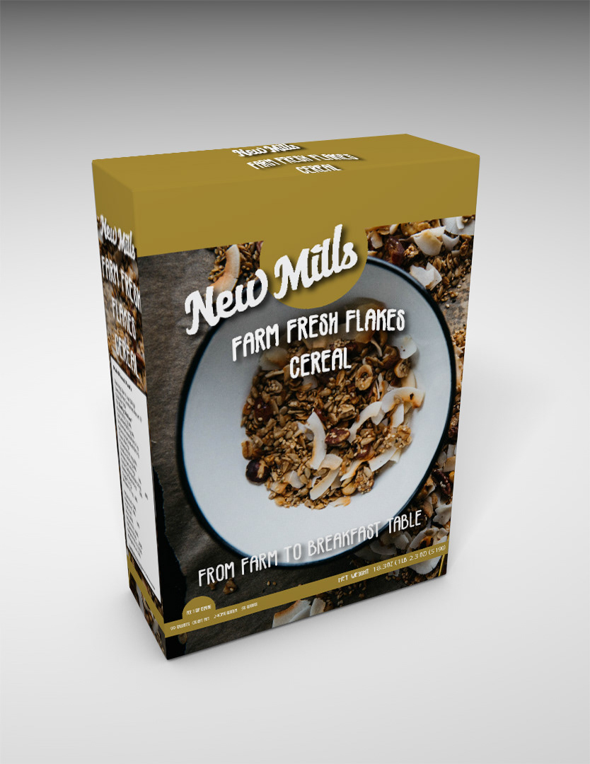 New Mills Cereal Box Mockup