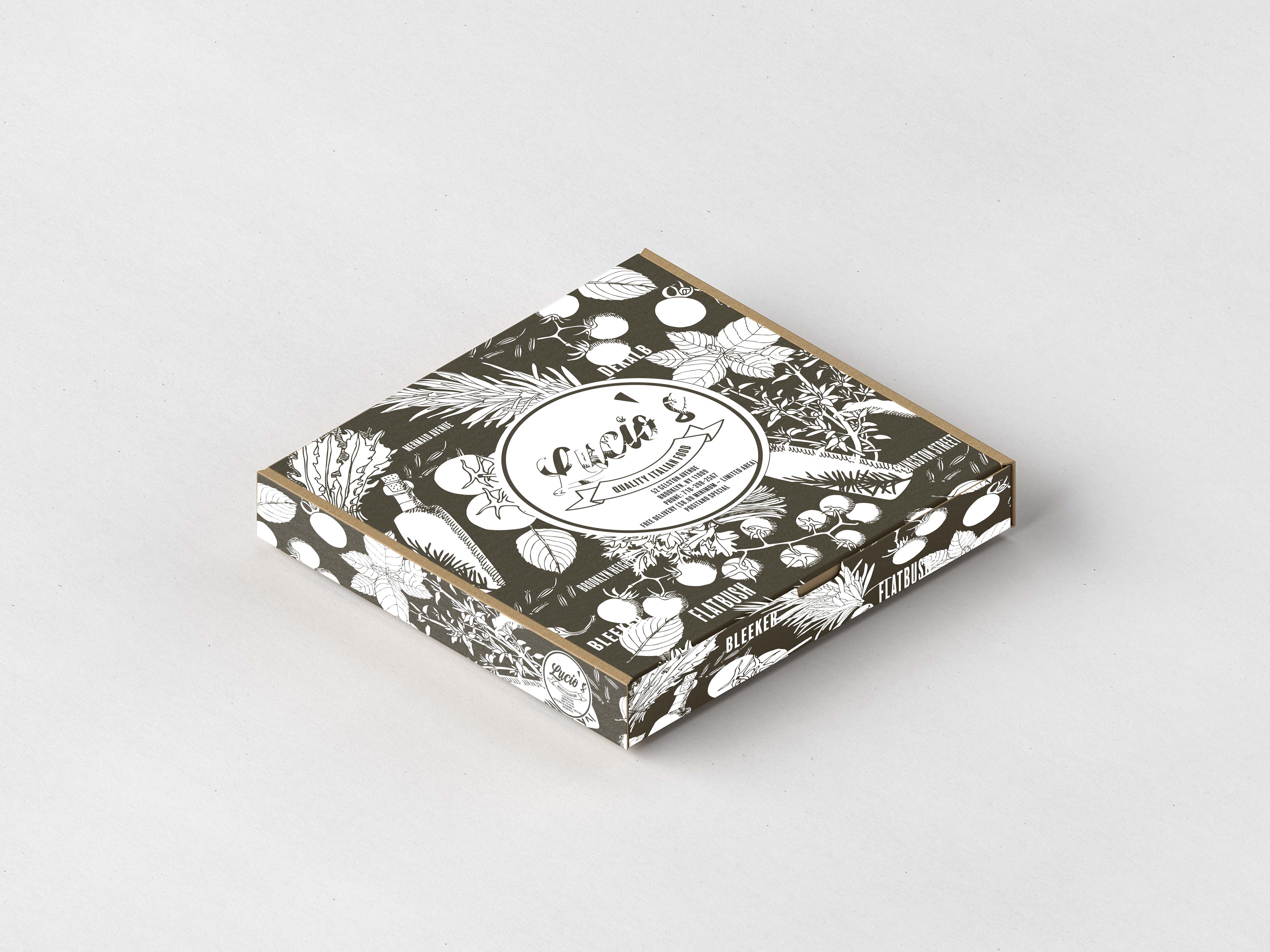 Lucio's Pizza Box Mockup