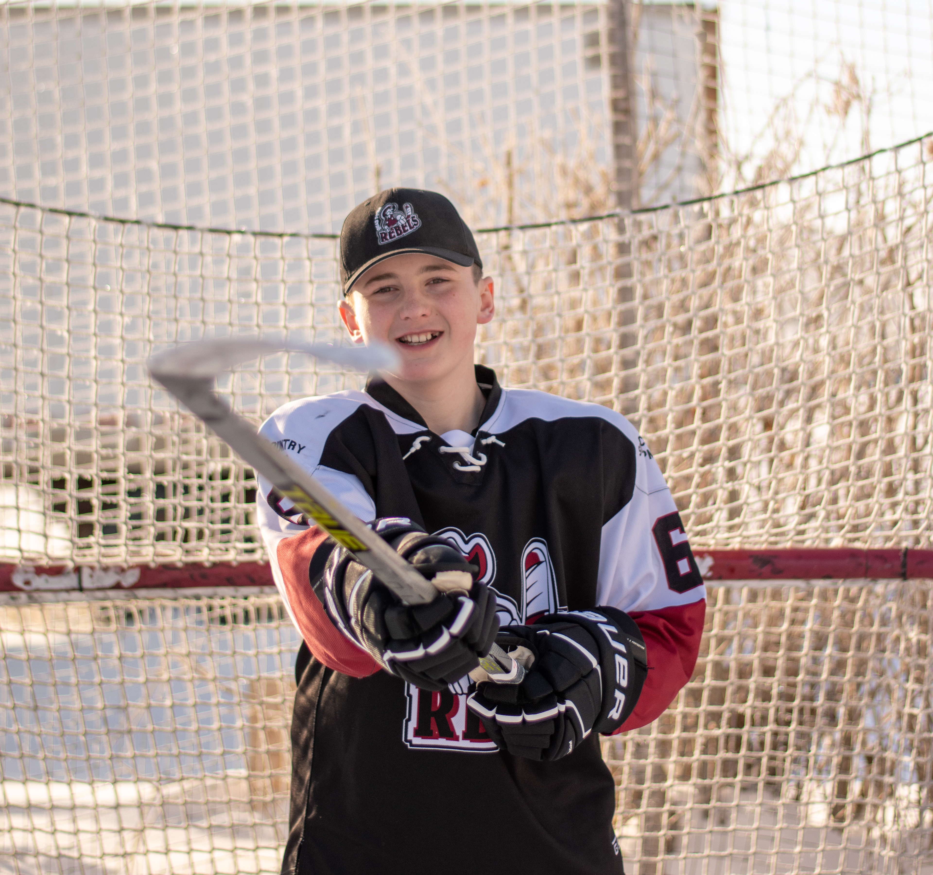 Captured this client in his element on his outdoor rink 