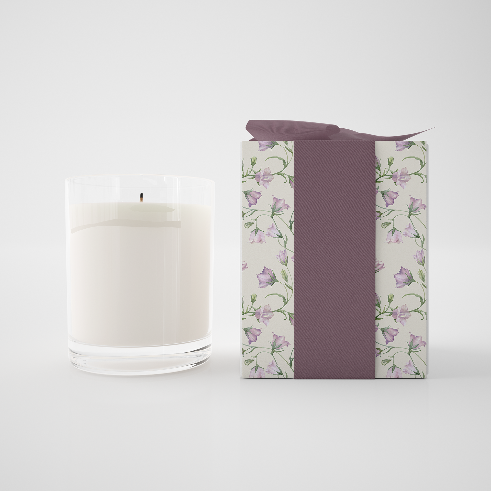 Beige bellflower pattern