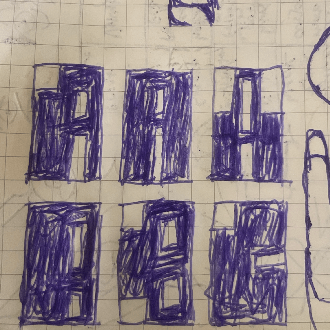 More sketches (trying to lock in the blocky style)