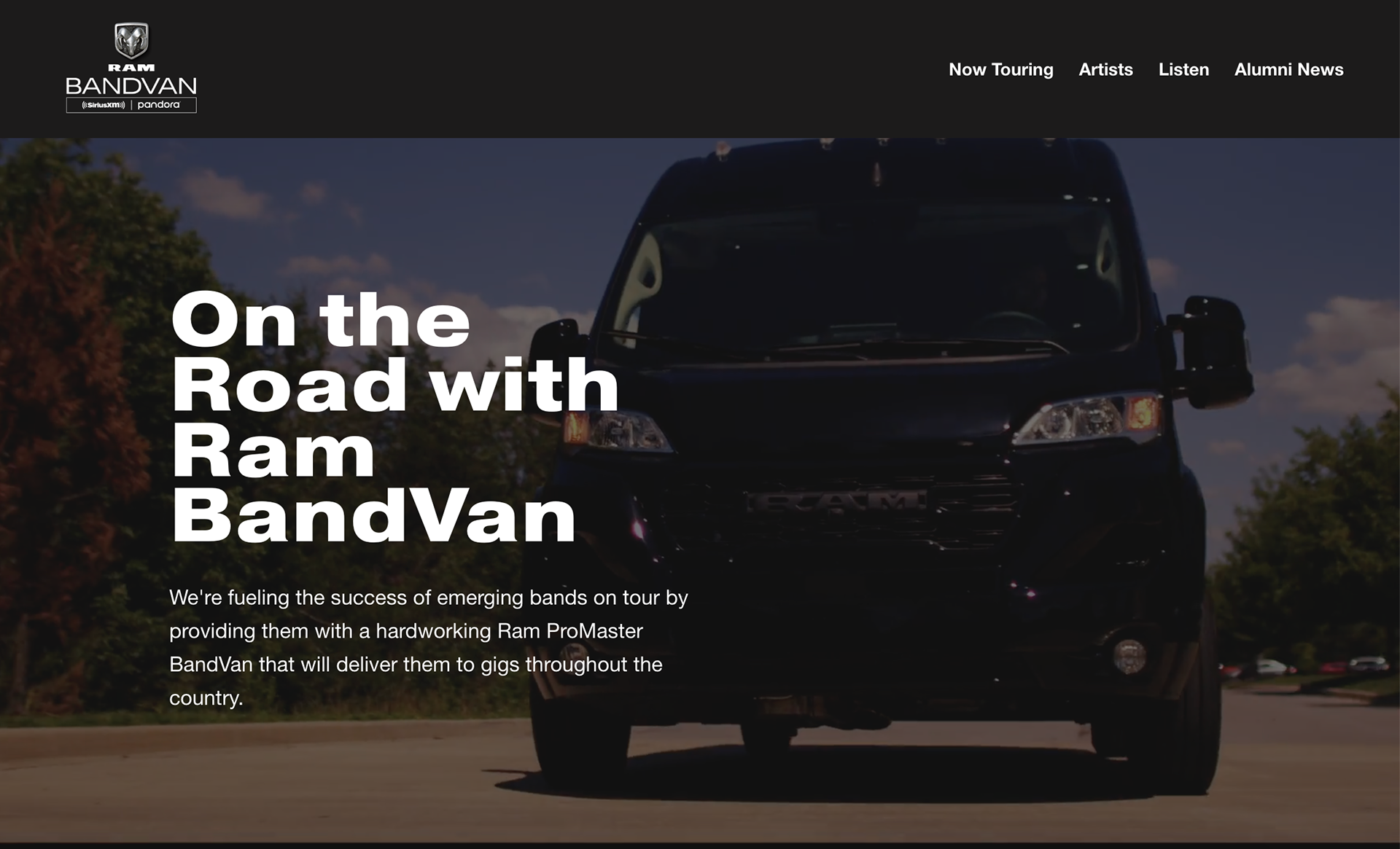 Ram BandVan microsite