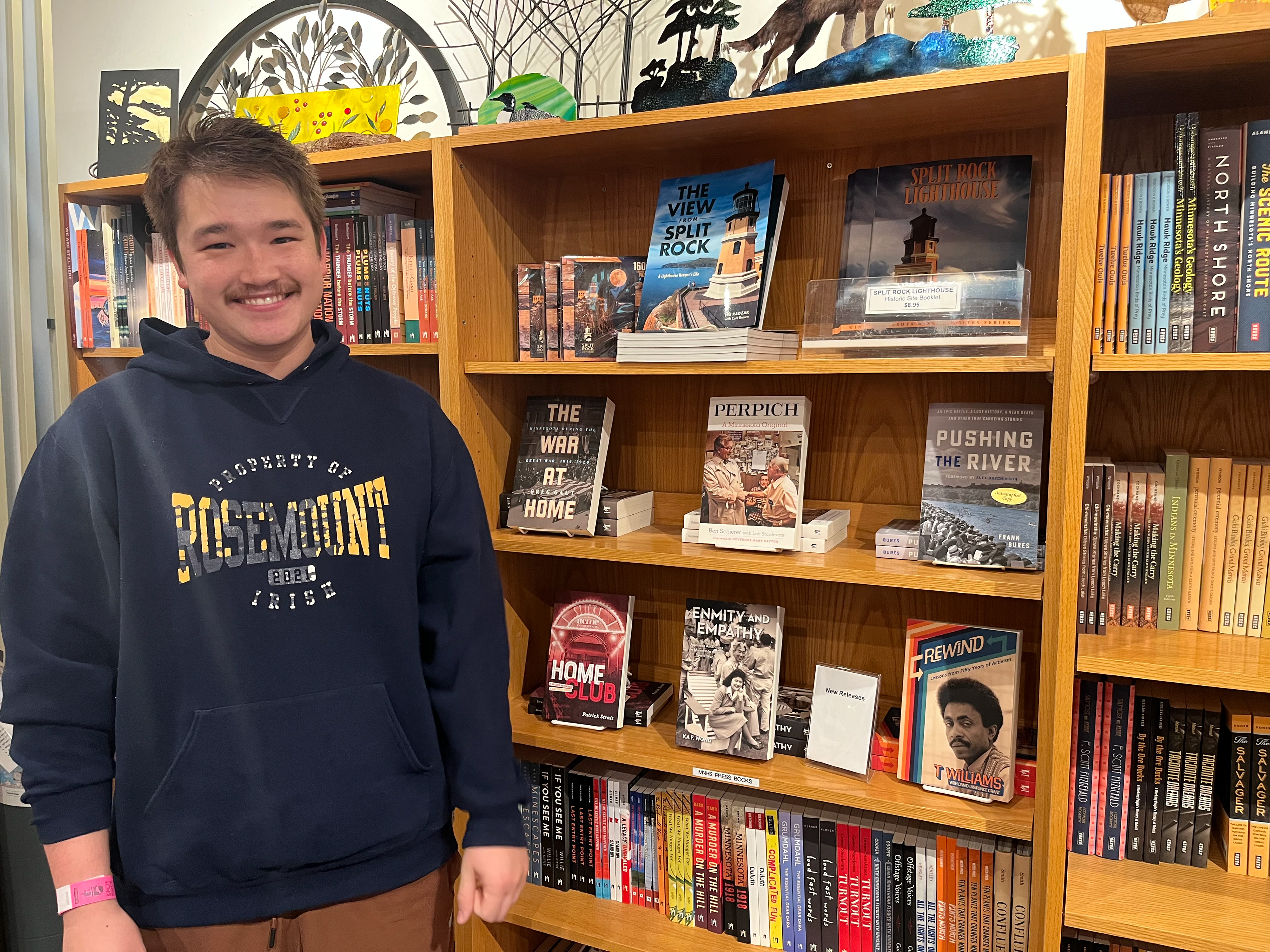 Me with the MNHS books I did ads for
