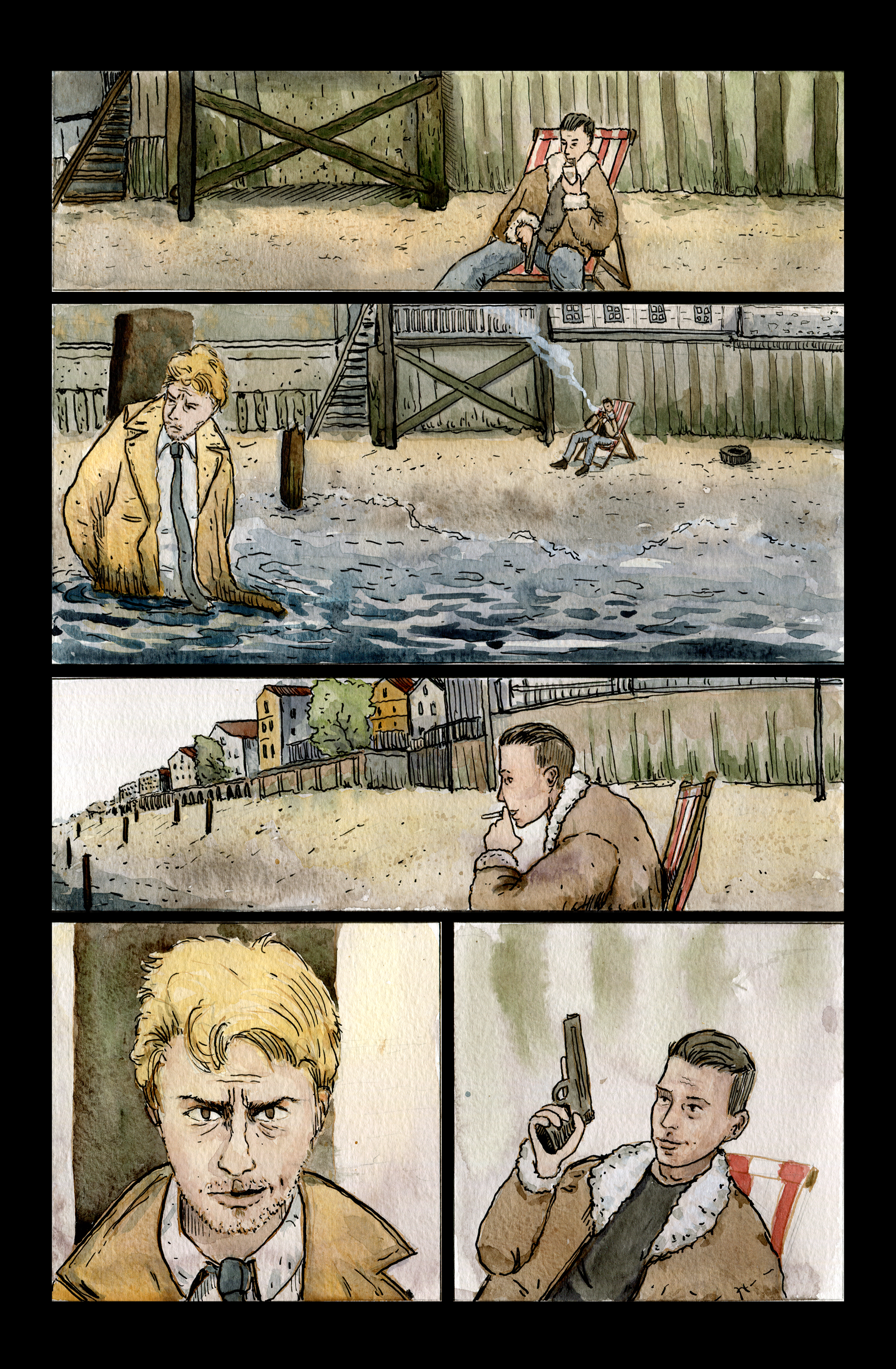 Page 4 from Issue 230 of Hellblazer, by Andy Diggle, sample art by me.