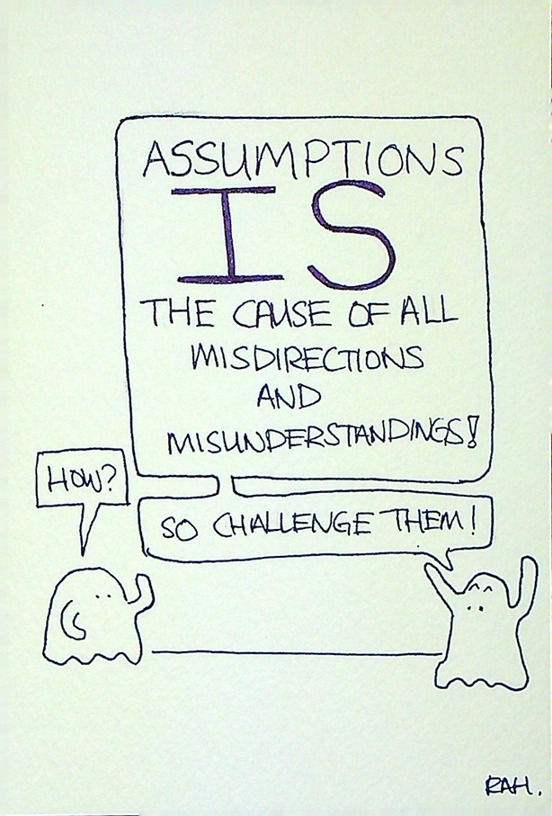 Neutralise all assumptions before attempting anything!