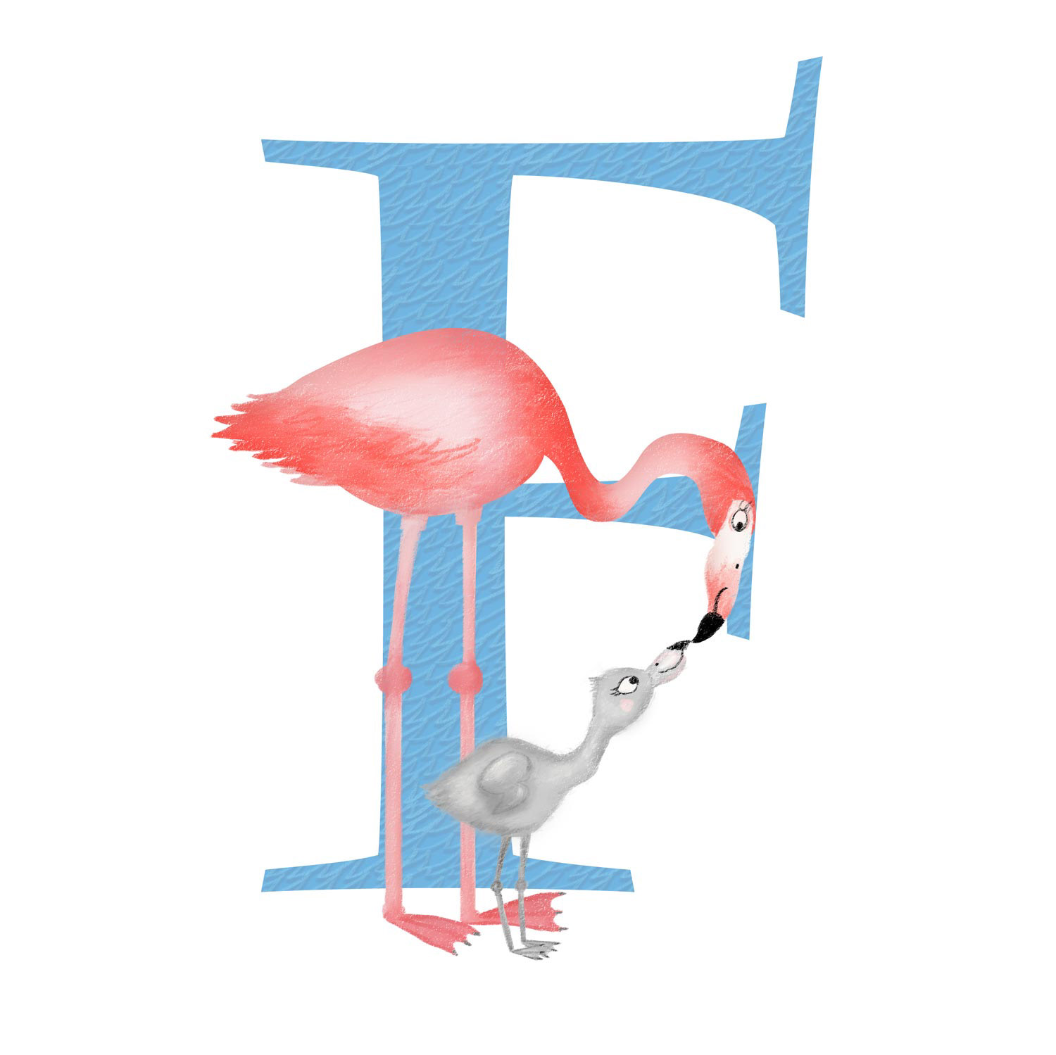 F is for flamingo