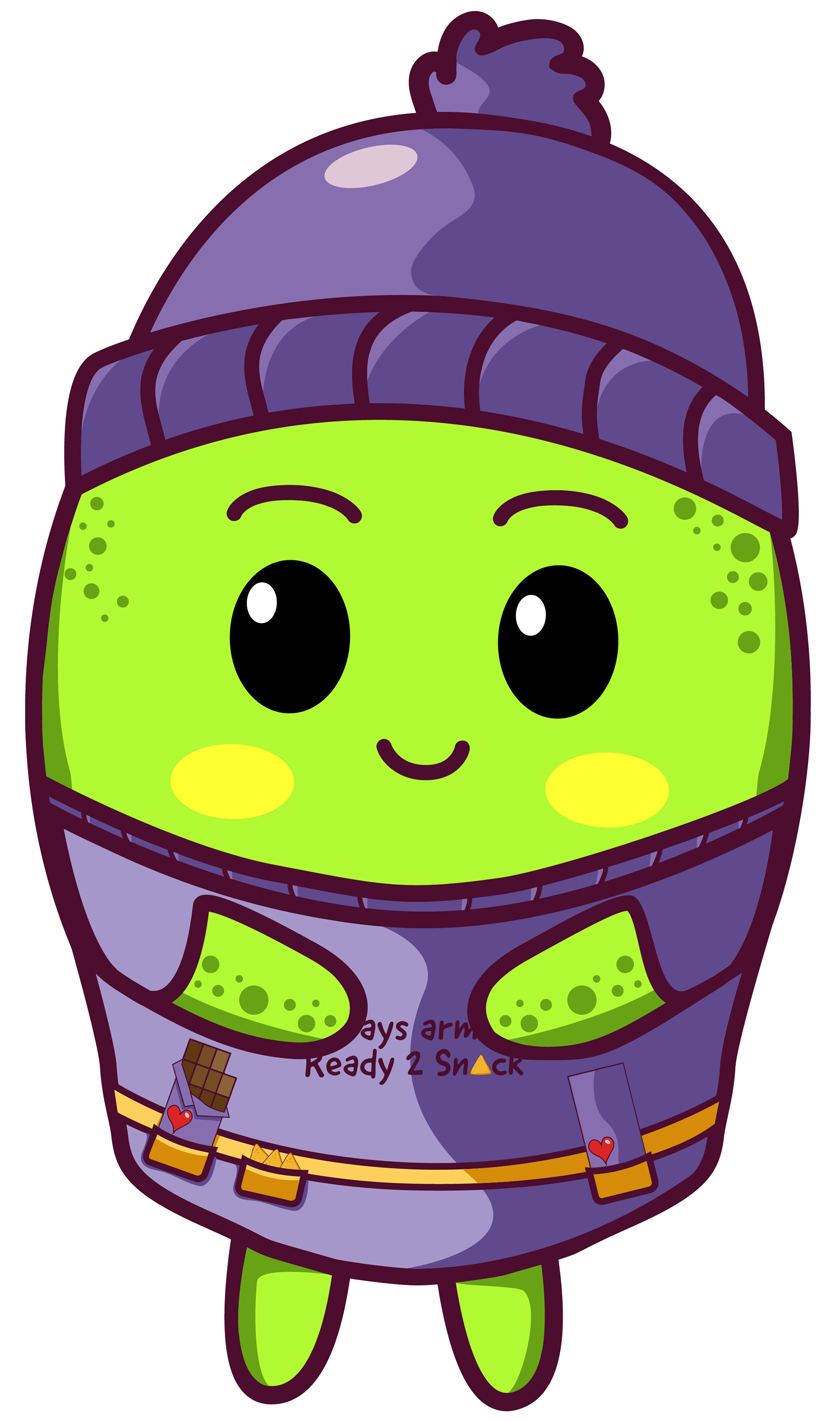 He's always armed, ready 2 snack