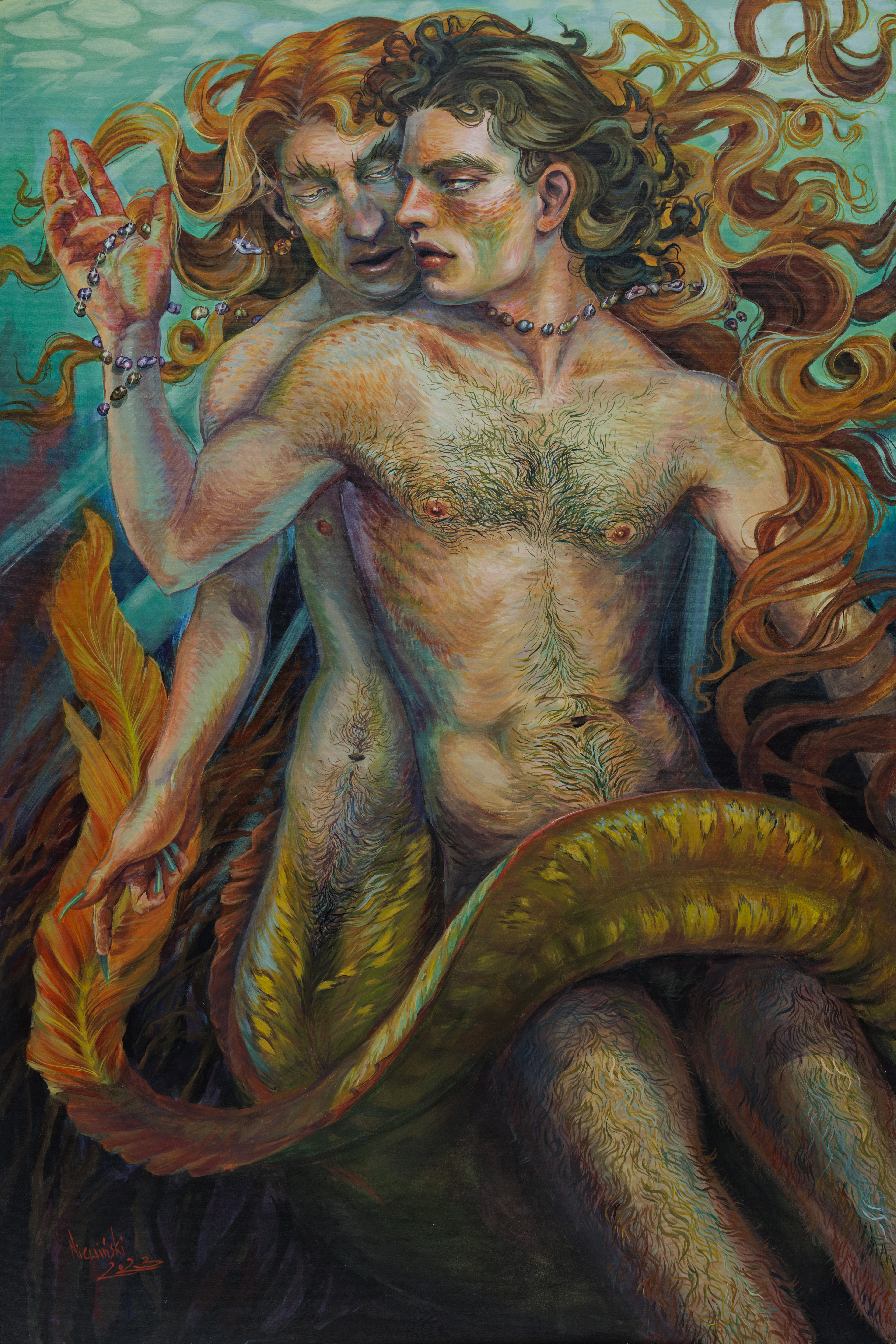 "Depth"; 2023; 150 x 100 cm; acrylic on canvas