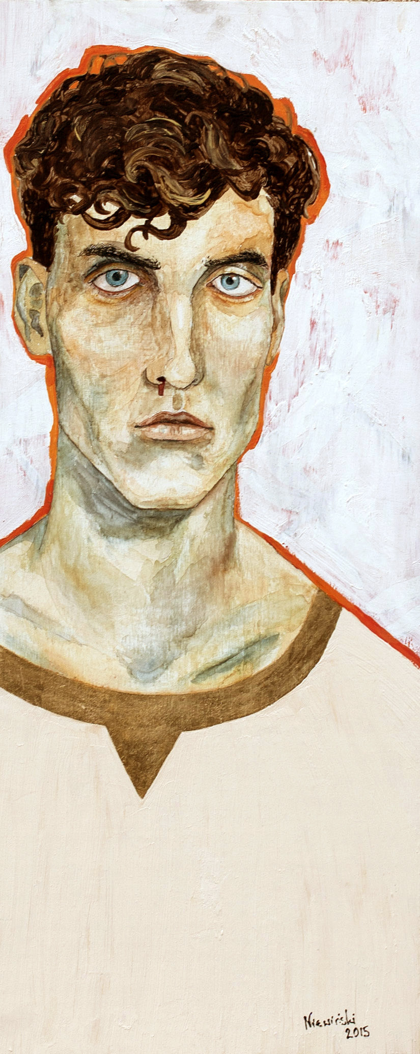 utro Też Jest Dzień; 80/33; 2015; wotercolor and acryl on plywood