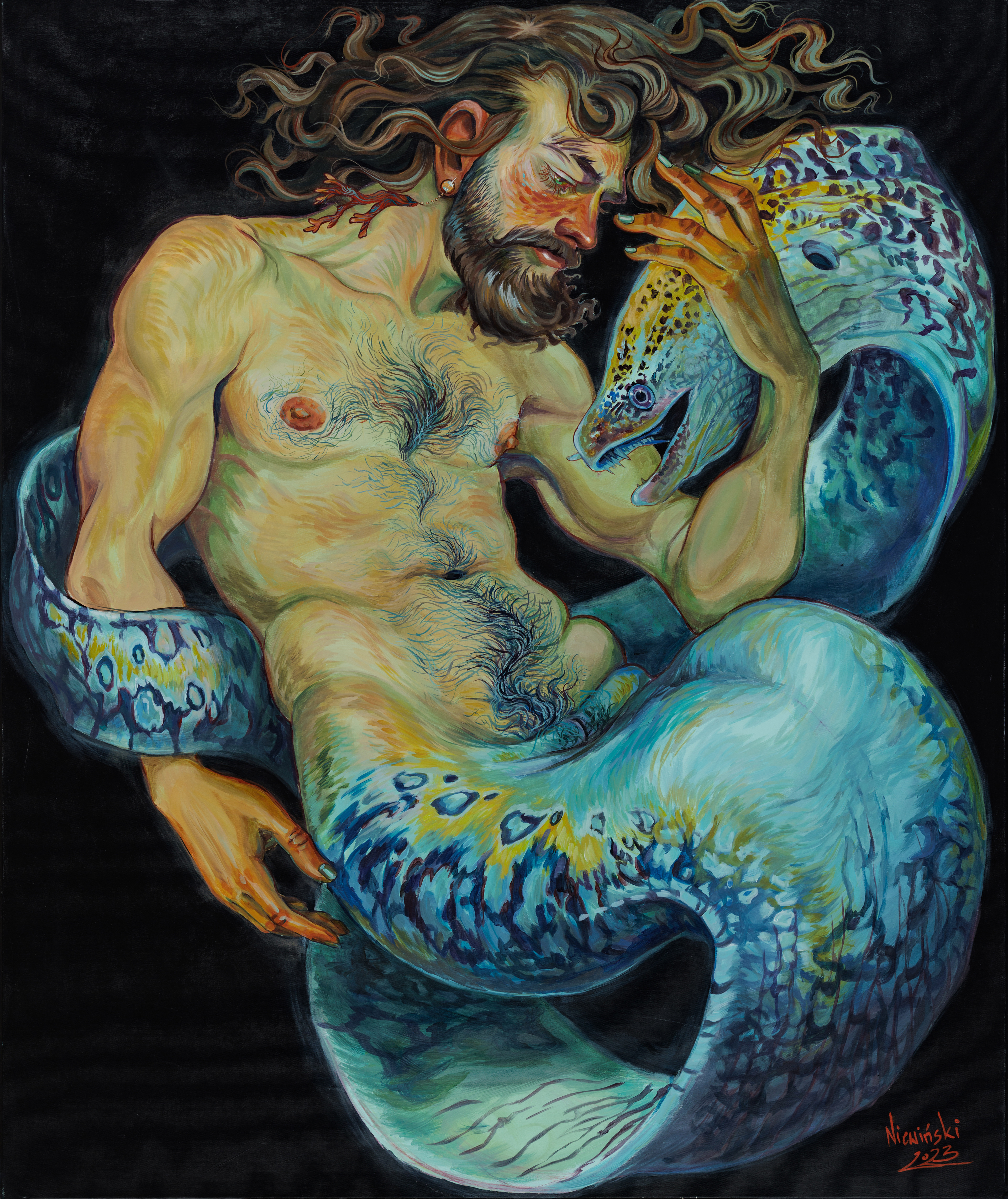 "EGO and ID"; 2023; 120 x 100 cm; acrylic on canvas