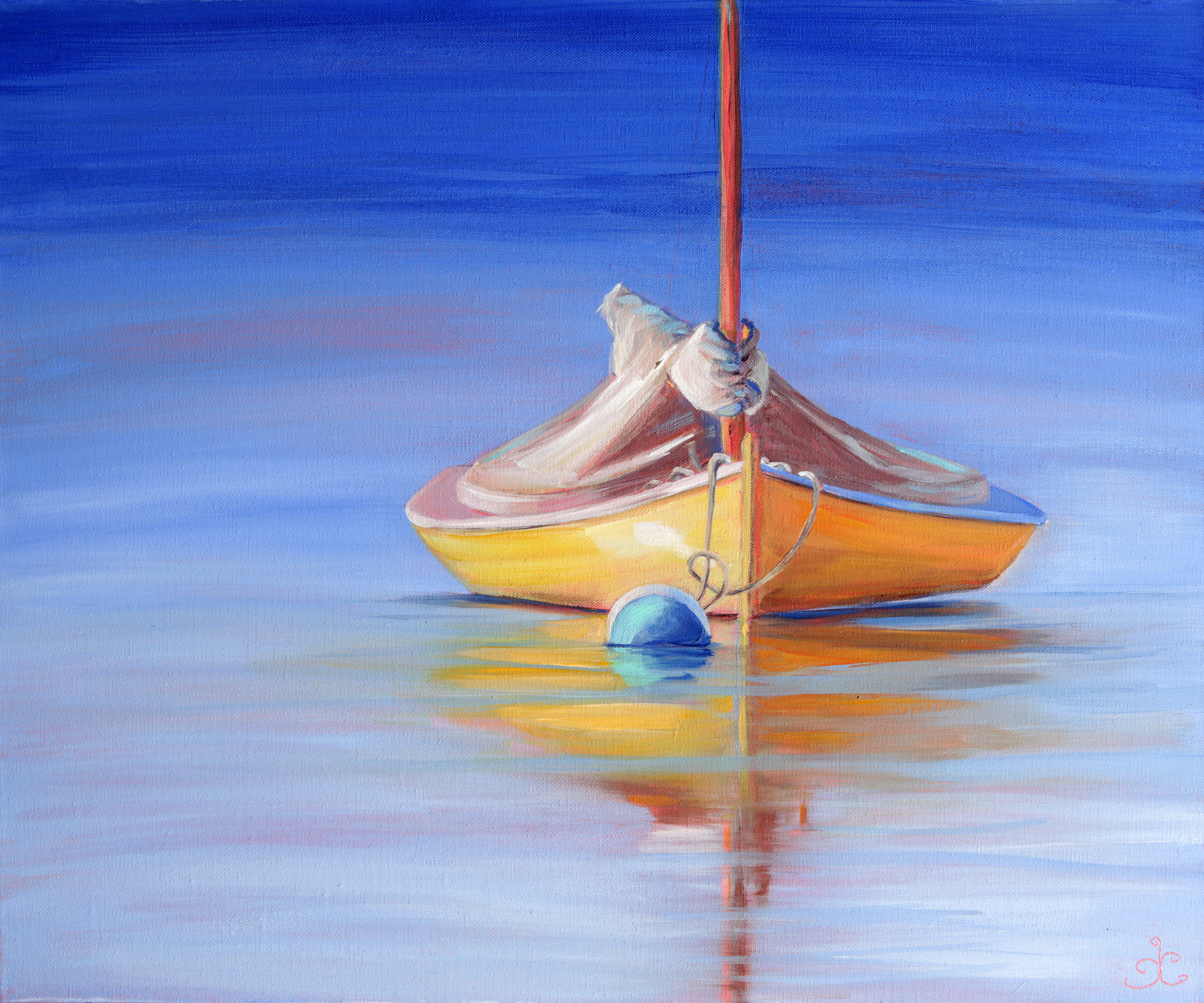 "Yellow Hull IV" 20x24, oil on canvas