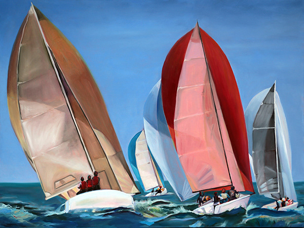 "Blue Sky Momentum" 48x36 oil on Canvas