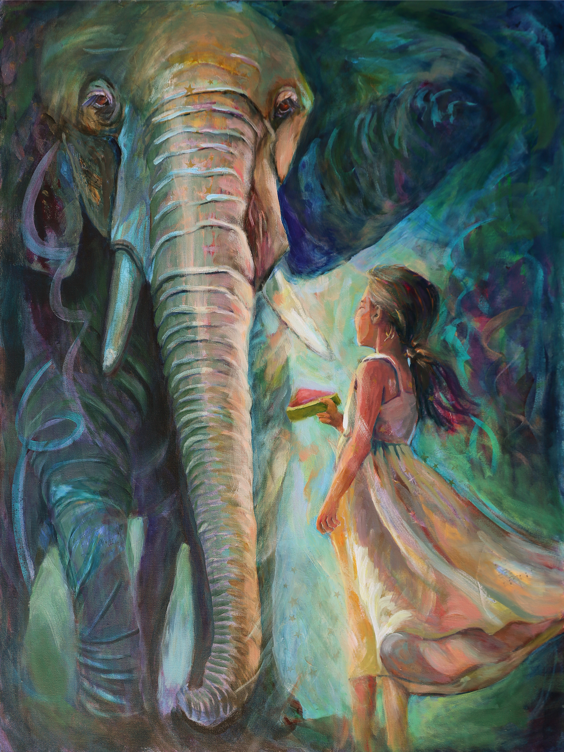 "The Gift" 30x40, Mixed Media